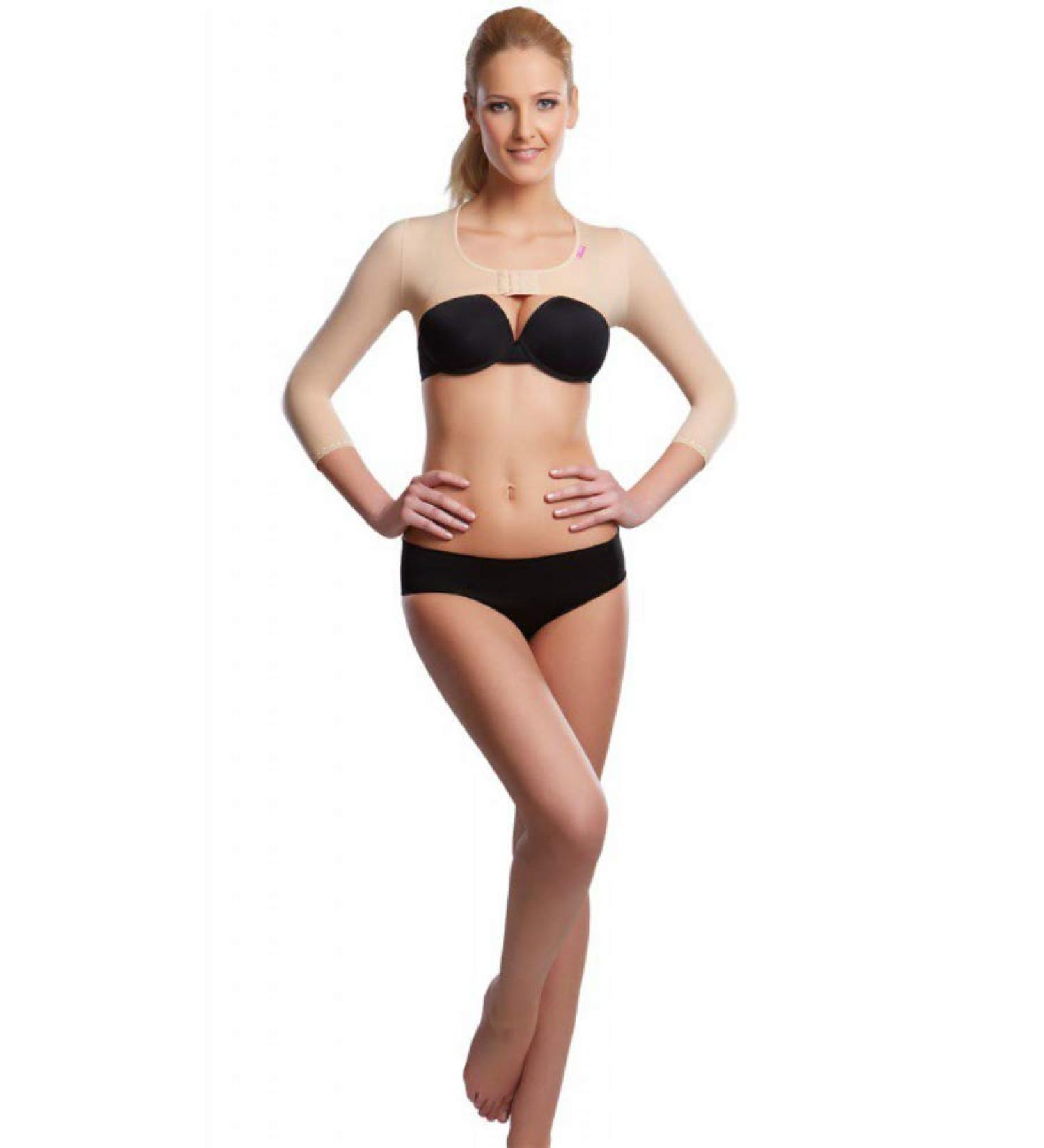 Lipoelastic AP Variant Compression sleeves for use after arm or armpit surgery arm lifting brachioplasty liposuction of the arms or back XXXLarge natural - Buy Online on GoSupps.com