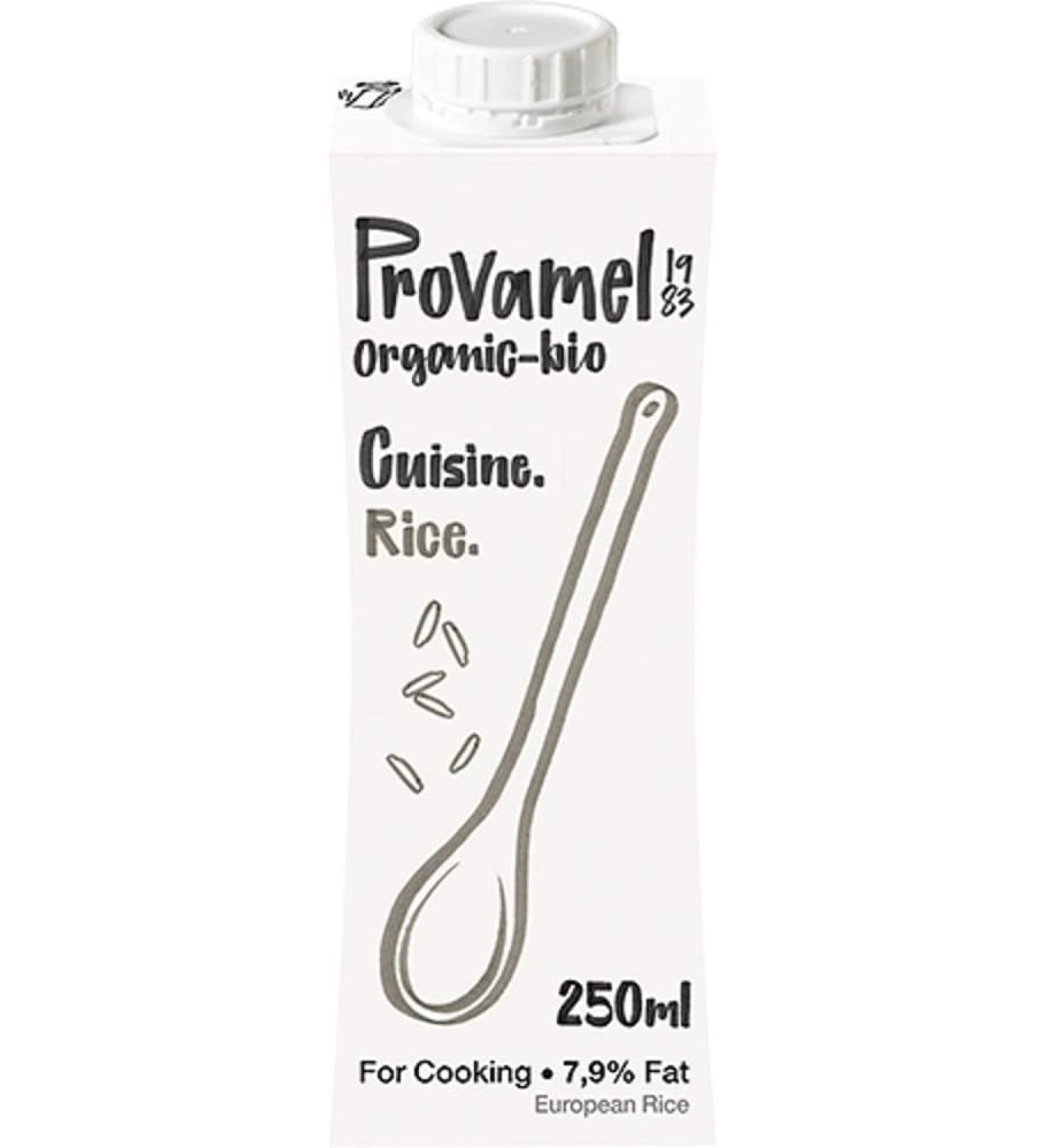 Provamel Organic-Bio Rice Cuisine Cooking Cream Organic Rice Product for Cooking Vegan UHT 250ml