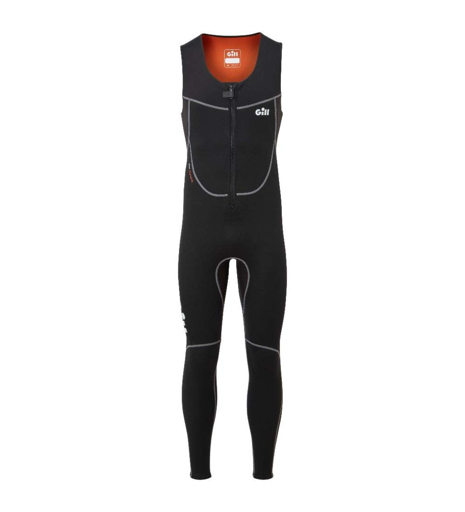 Gill Men's Dynamic Long John 3mm Neoprene Wetsuit - Sleeveless, Thermal Protection for Water Sports - Black Medium - Buy Online on GoSupps.com