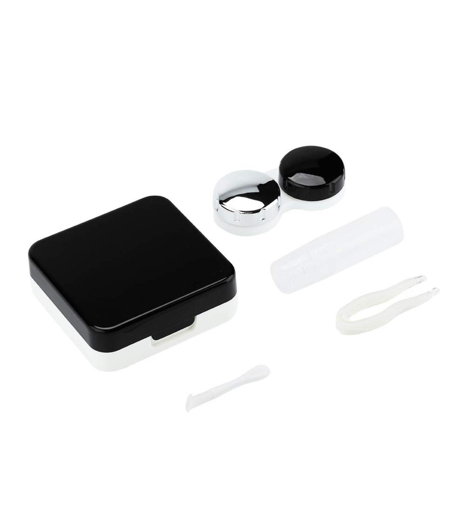 Reflective Contact Lens Container - Black Linsen Box for Safe Storage | Ideal for Short-Sighted Users | International Shipping - Buy Online on GoSupps.com