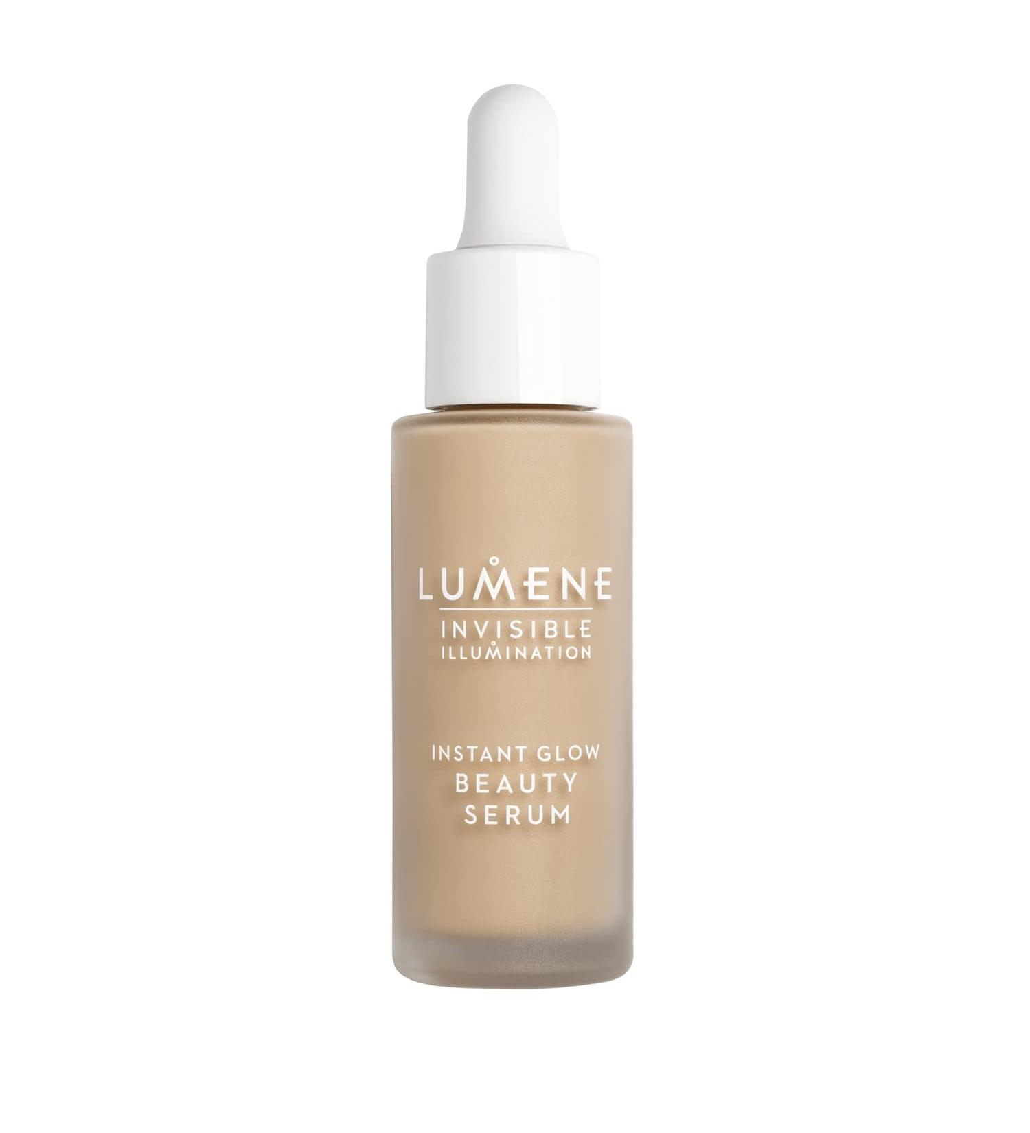 Lumene Invisible Illumination Instant Beauty Glow Foundation - Sheer-Coverage Face Brightening Serum - Infused with Nordic Algae and Vitamin E - Universal Medium (30ml) - Buy Online on GoSupps.com