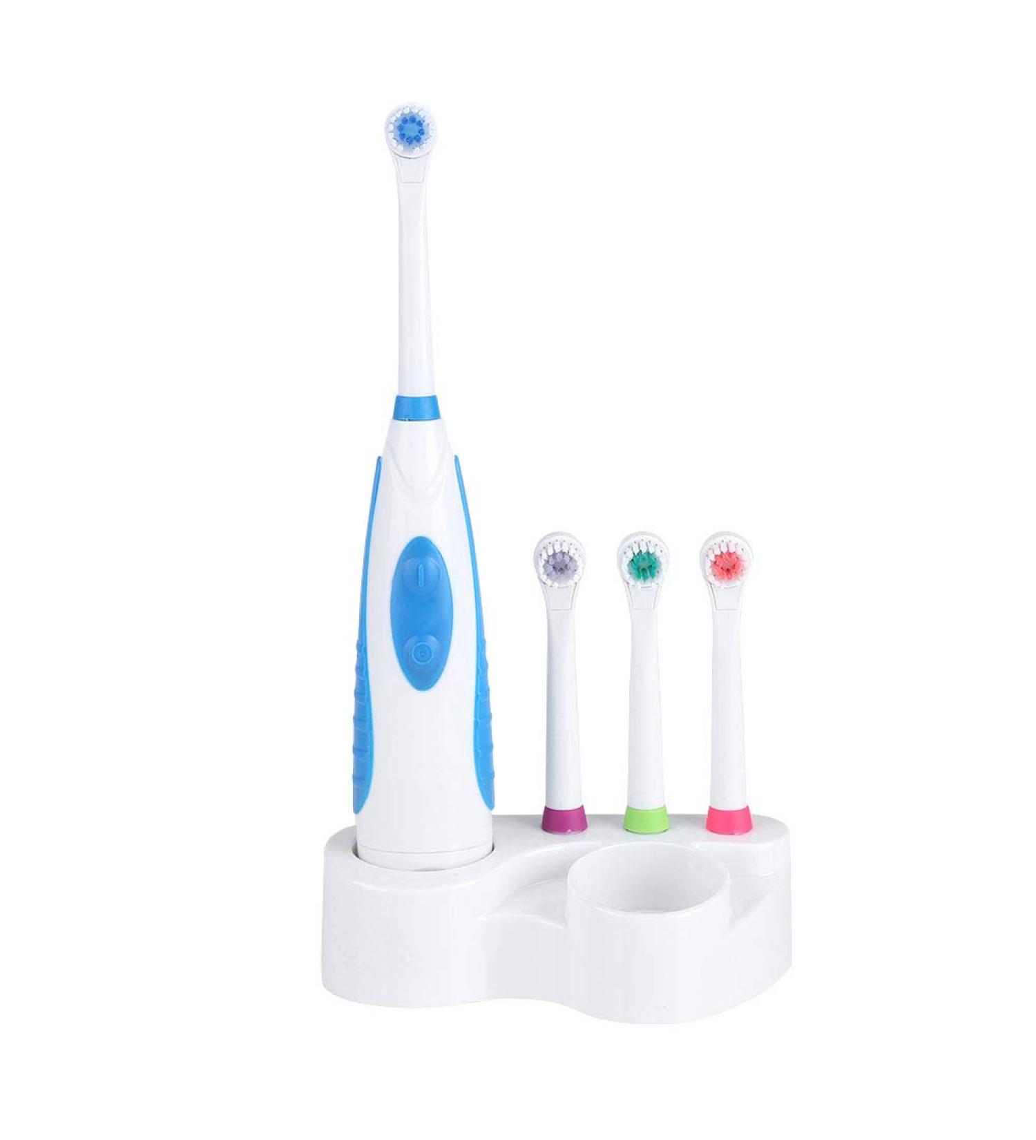 Buy Ultra-Sonic Electric Toothbrush for Adults - 4 Replacement Heads Deep Clean & Fresh Breath (Blue) - Best International Shipping - Buy Online on GoSupps.com