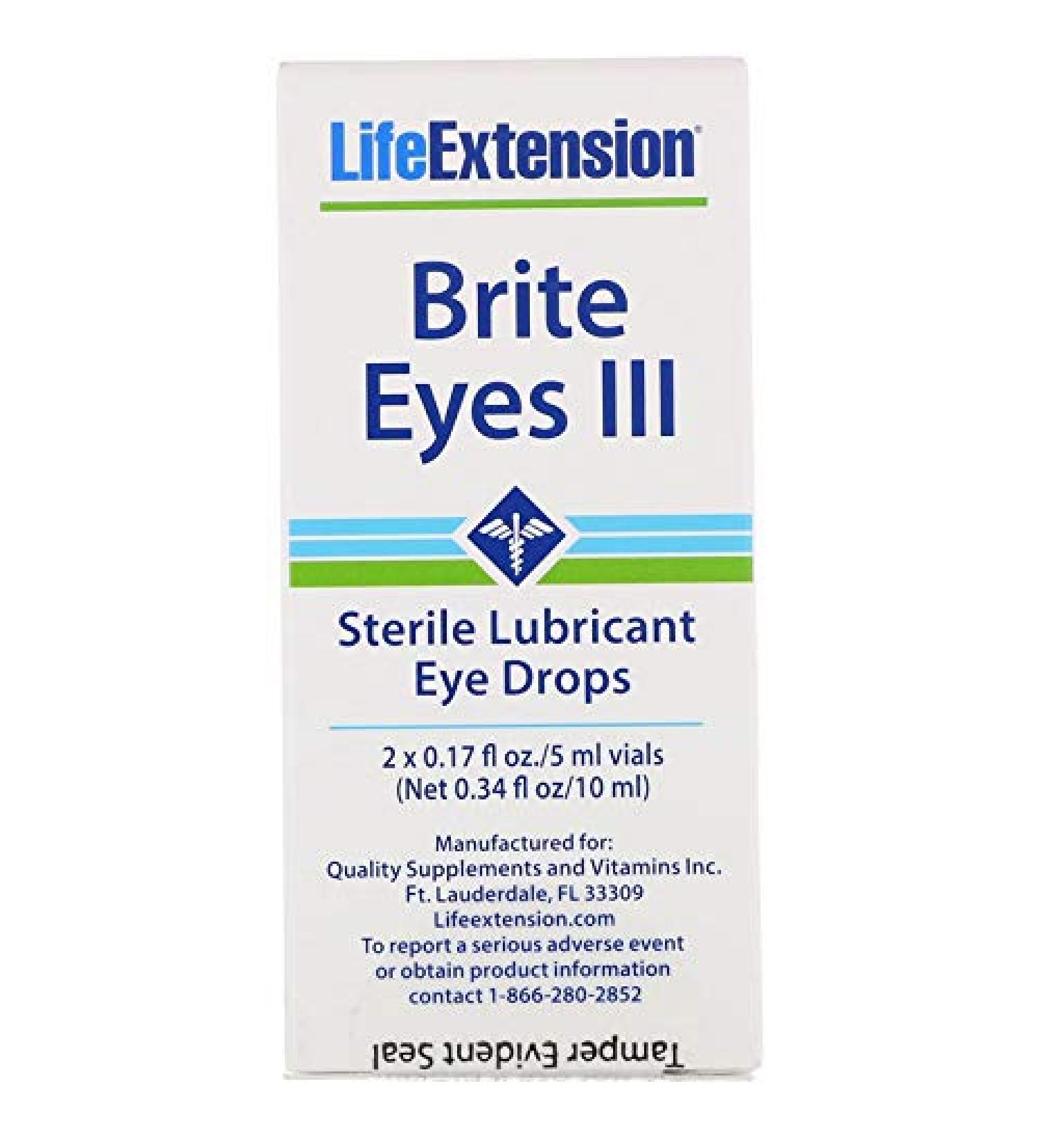 Life Extension Brite Eyes 2 Vials 5ml - Pack of 2 | Promotes Eye Health | 0.17 Fl Oz - Buy Online on GoSupps.com