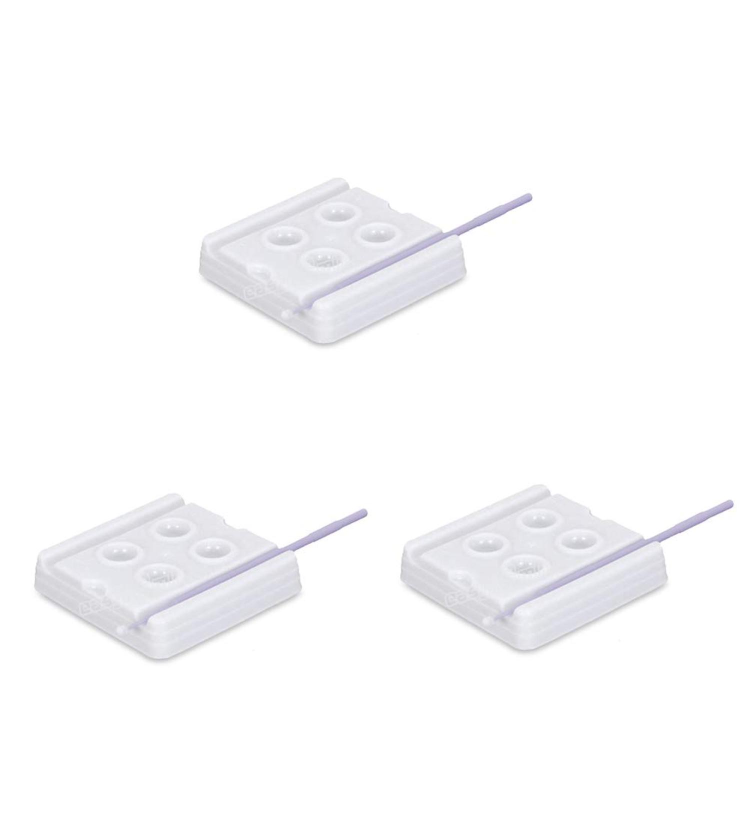 Easyinsmile Dental Disposable Mixing Wells Mixing Trays White (4 Holes - 100Pcs)