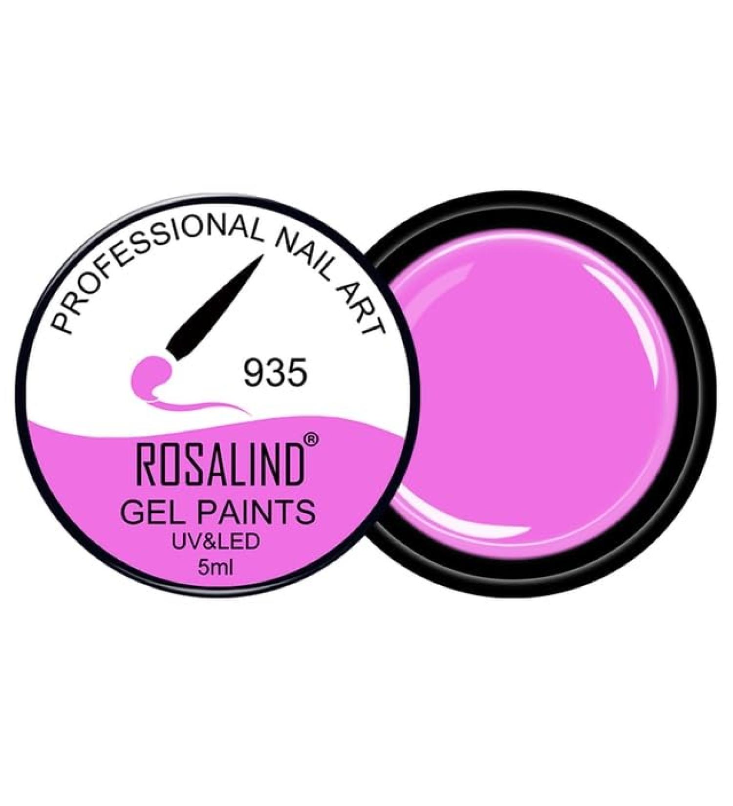 Rosalind Painting Varnish Nail Gel Polish 5ML Glitter Nail Art Semi Permanent Top Coat Gel Soak Off UV LED All for Manicure - (Color: RF935) - Buy Online on GoSupps.com