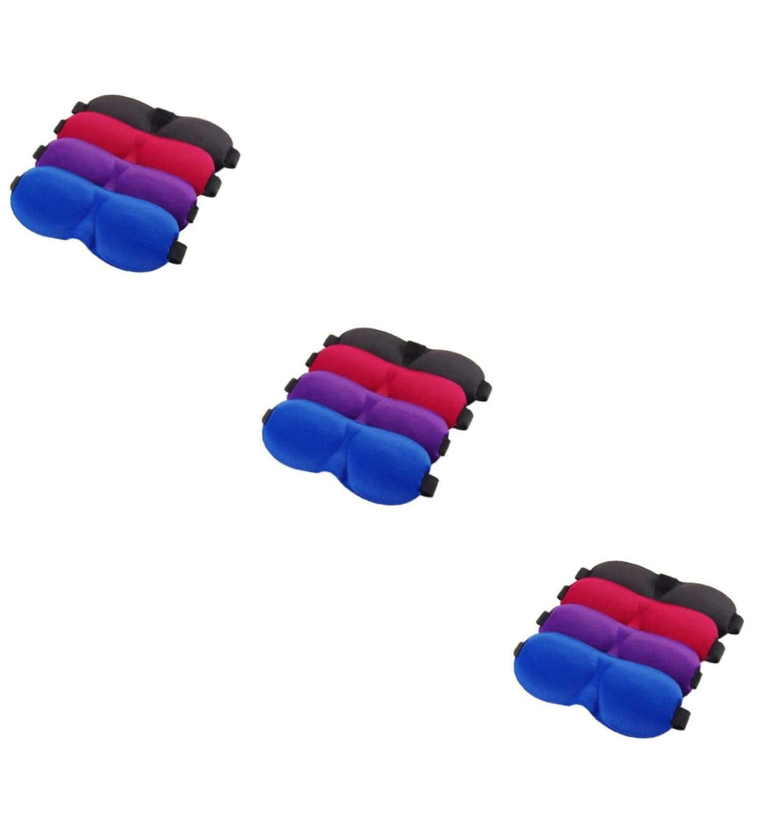 FOMIYES 12 Pcs Blackout Sleep Masks - Memory Foam Eye Covers for Travel & Sleep | Light Blocking & Comfortable - Buy Online on GoSupps.com