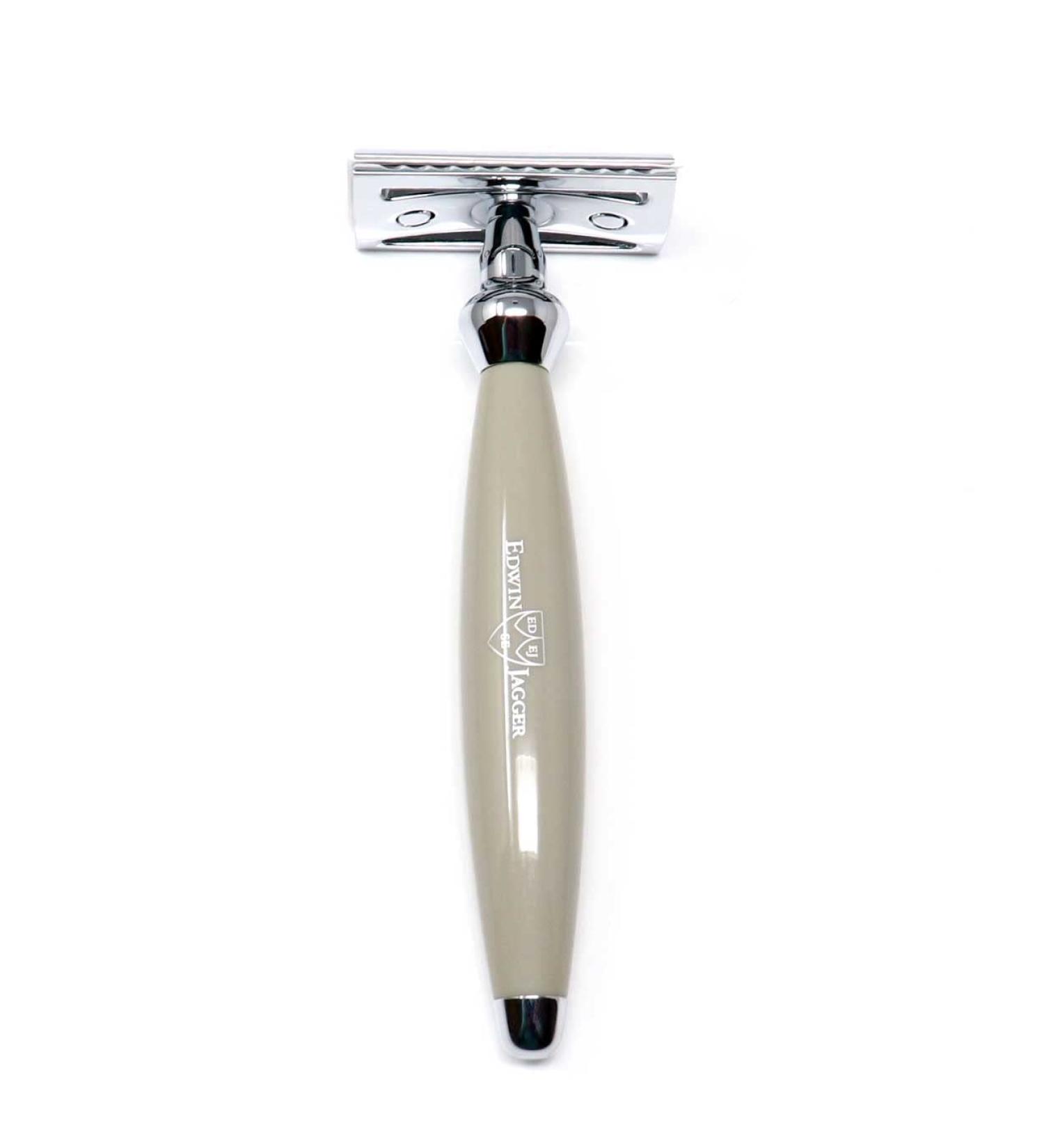 Edwin Jagger Bulbous DE Razor - Premium Safety Razor for Wet Shaving - Gray | International Shipping Available - Buy Online on GoSupps.com