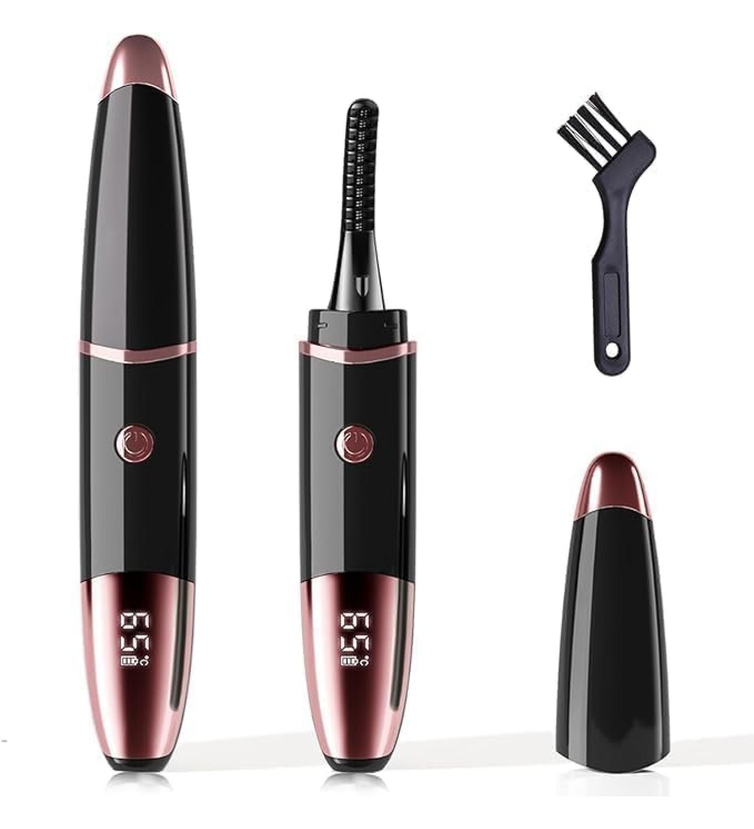 Heated Eyelash Curler - Fast Heat-Up 24h Long-Lasting Rechargeable with Type-C & 4 Modes | Anti-Burn Mini Curler with LED Display - Buy Online on GoSupps.com
