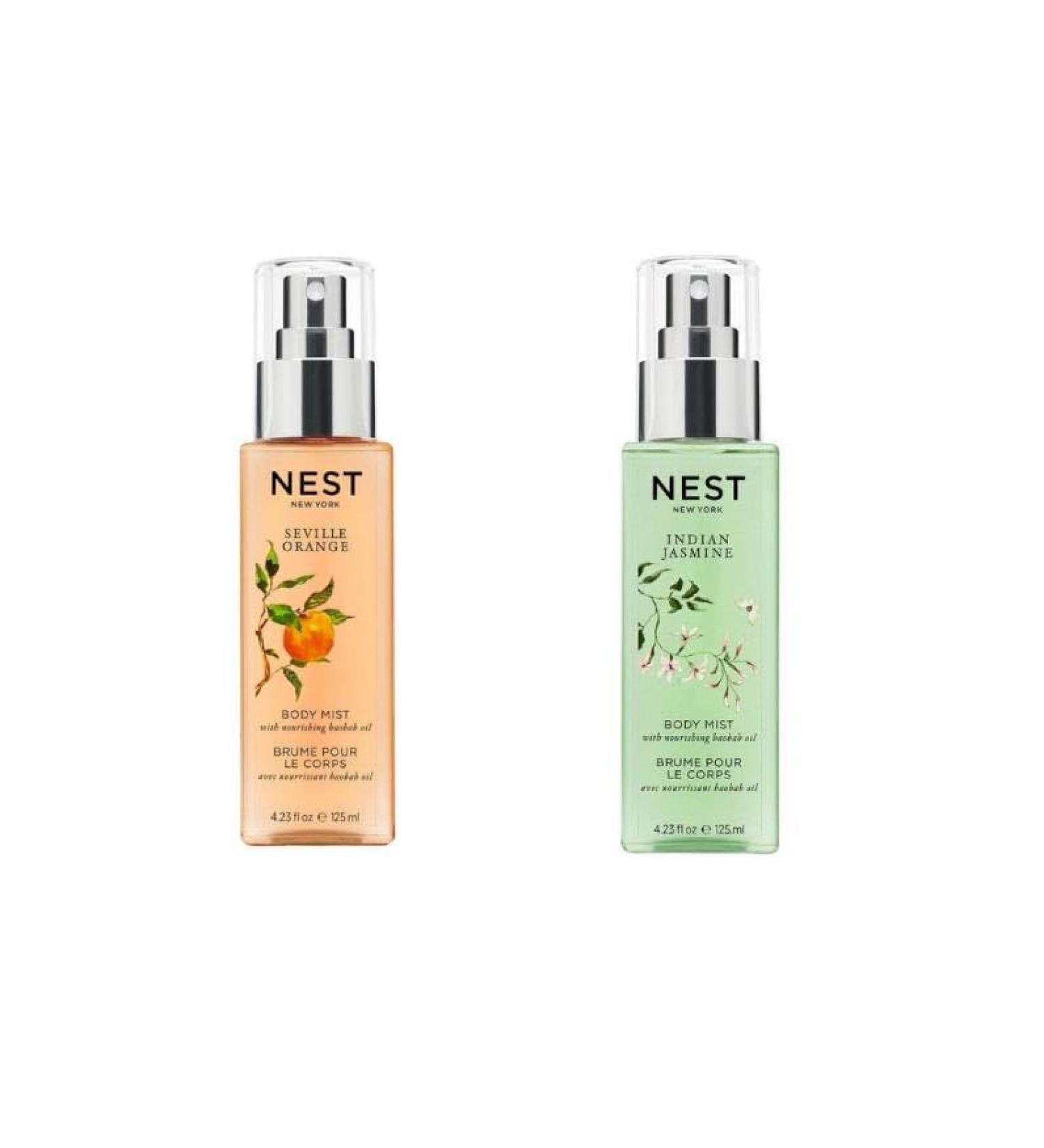 NEST New York Mist & Match: Body Mist Layering Set - Seville Orange Body Mist and Indian Jasmine Body Mist