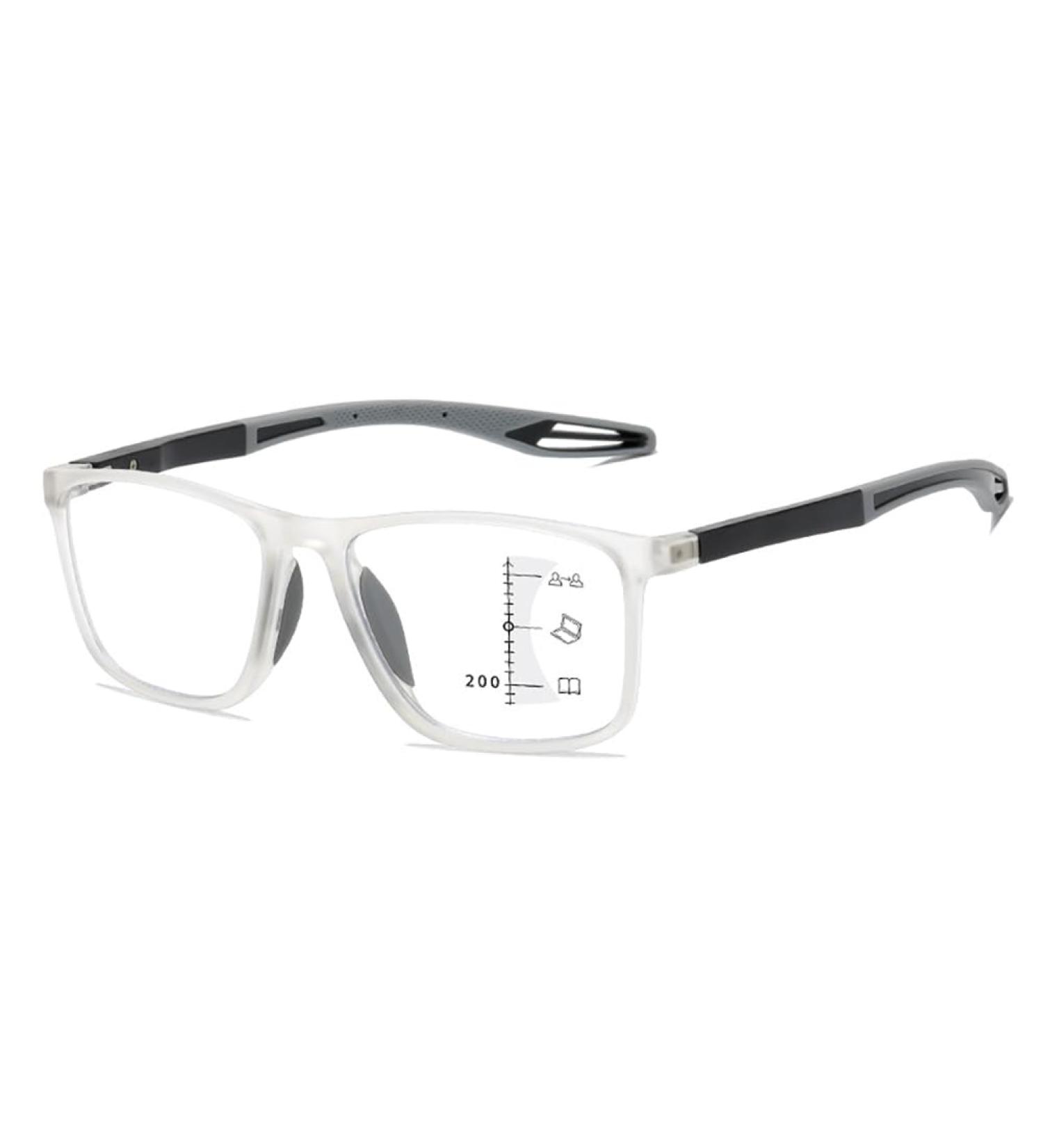 Moluci Multifocus Reading Glasses for Men & Women - Blue Light Blocking Anti-Eye Strain Spring Hinge +200 Clear Lenses - Buy Online on GoSupps.com