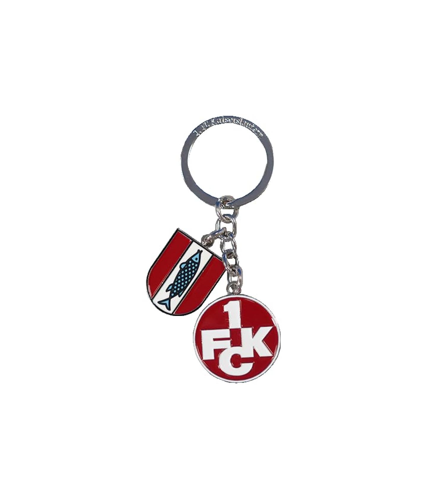 1. FC Kaiserslautern keychain ** Logo + city coat of arms **