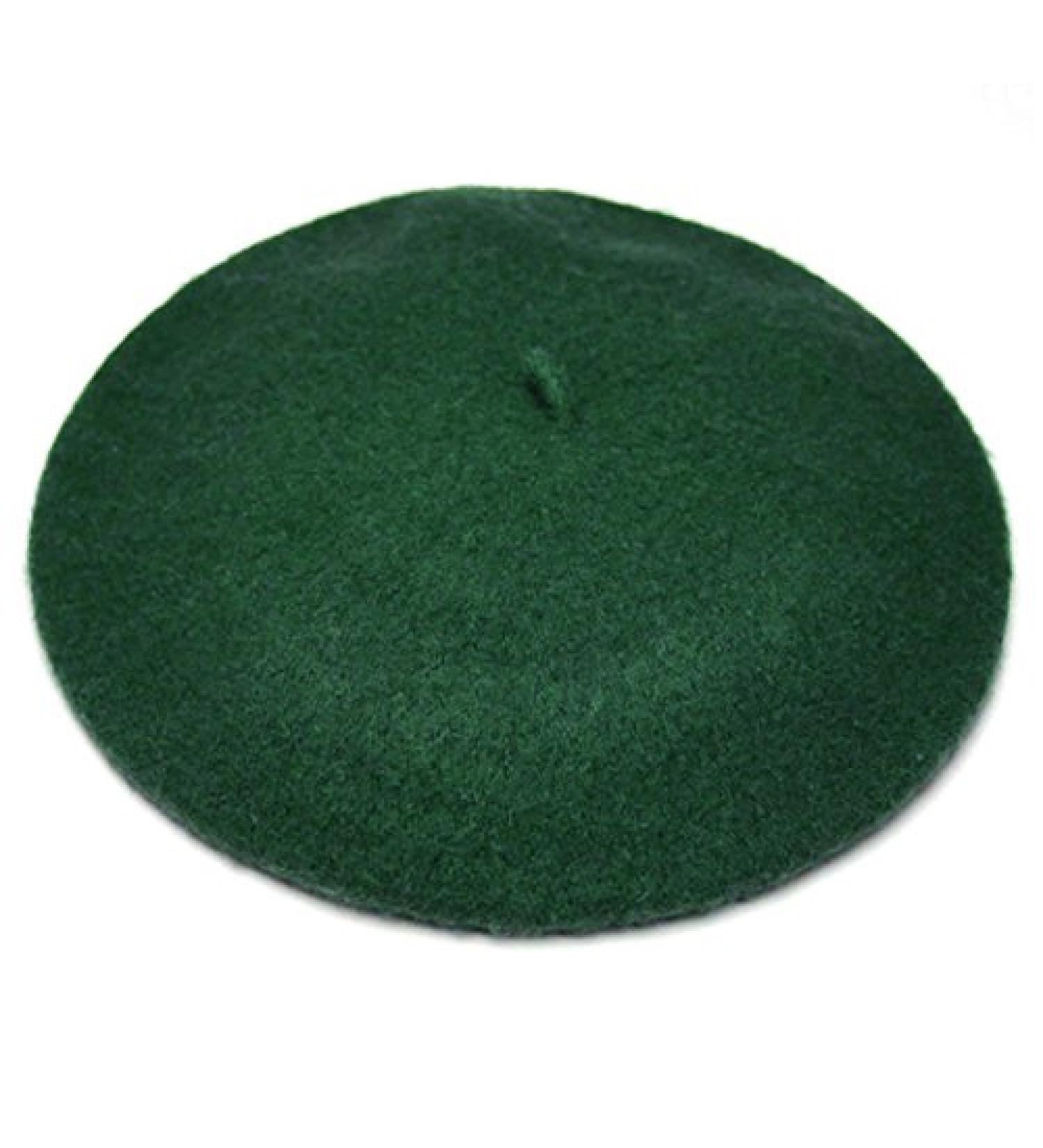 JOYHY Women's Dark Green French Style Beret Beanie Hat - Solid Color Classic Design - Buy Online on GoSupps.com