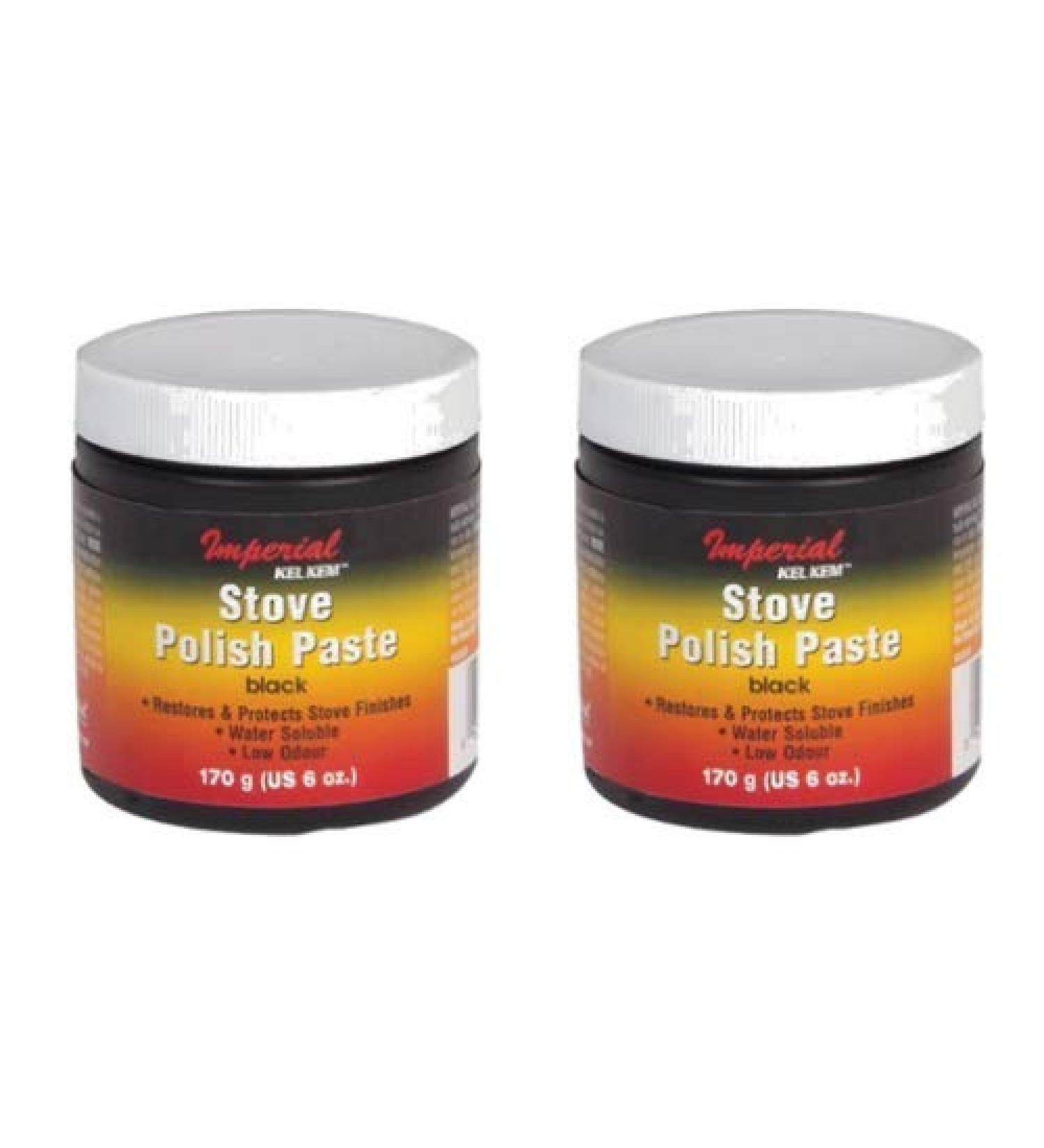 Imperial KK0059 Stove Polish Paste, Black, 6oz. Jar (2 Pack)