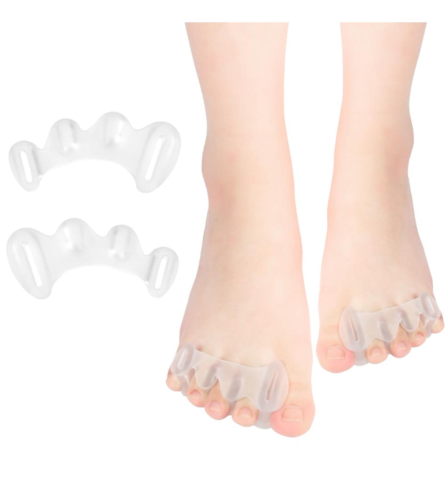 Toe Separators for Bunions - Pain Relief & Corrective Toe Spacers for Men & Women - Clear Toe Straighteners for Hammer Toe & Foot Alignment - 1 Pair - Buy Online on GoSupps.com