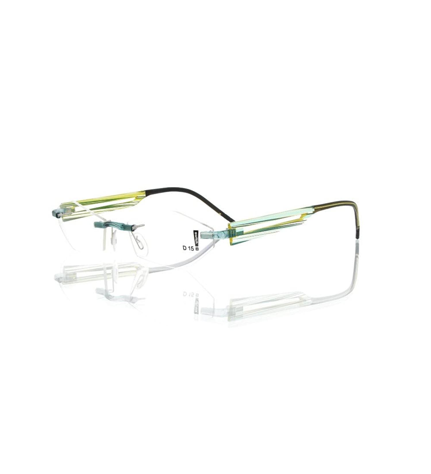 switch it set Combi 2440 interchangeable temples in the color style yellow print petrol-mint