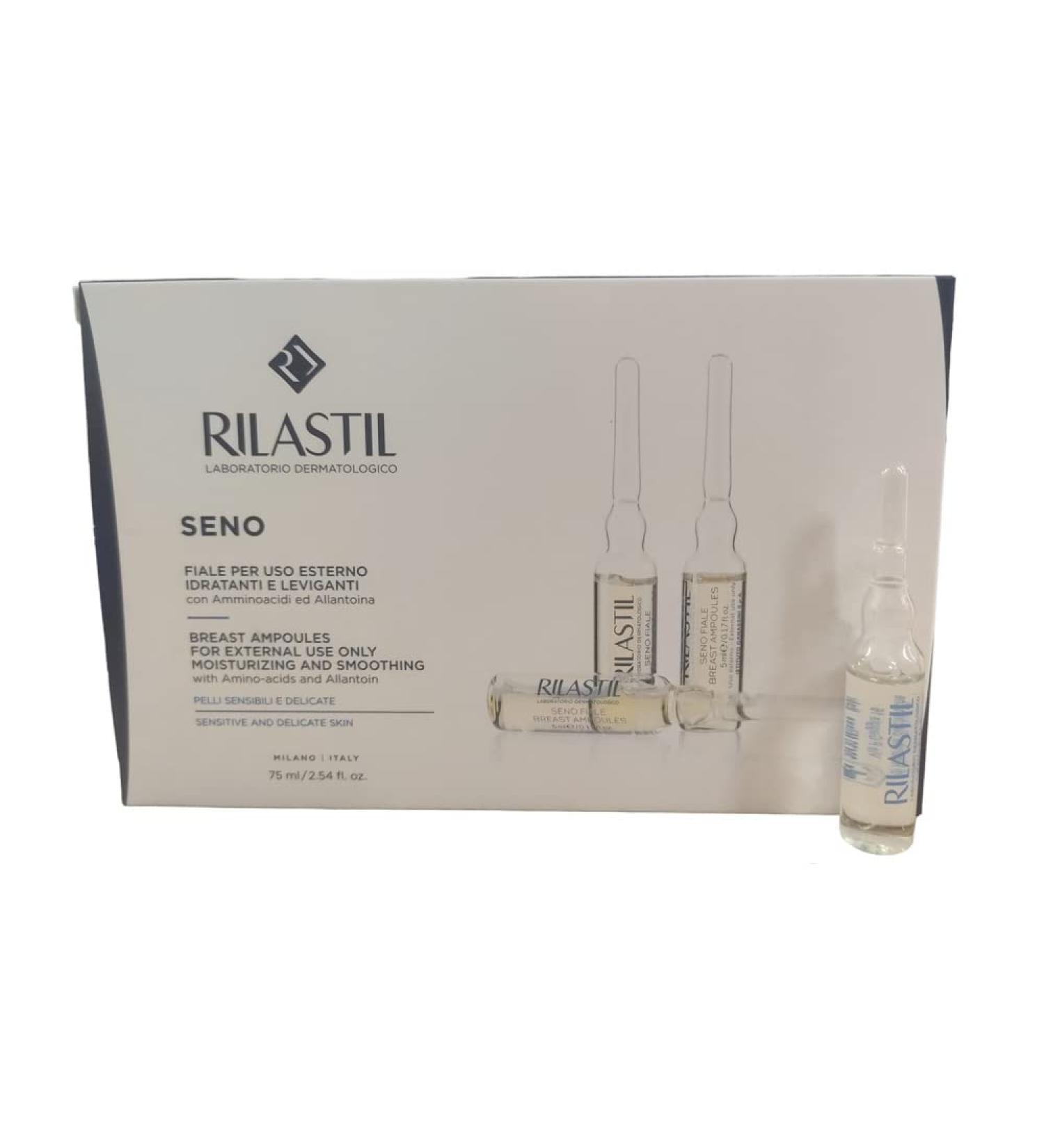 Rilastil Breast Bottle - Hydrating & Smoothing Solution 15x5 ml | International Shipping Available - Buy Online on GoSupps.com