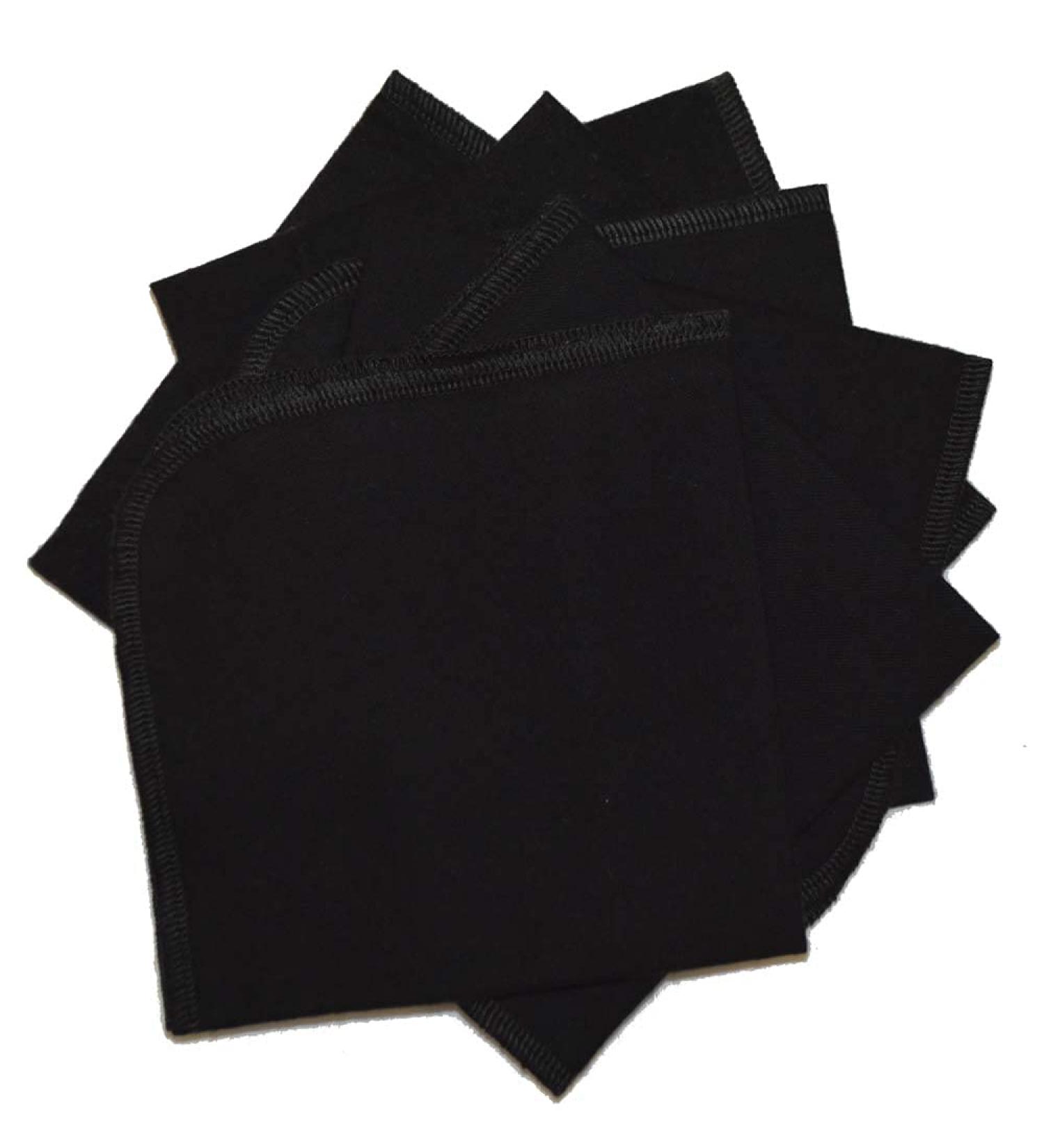 1 Ply Cotton Flannel 12x12 Inches Set of 10 Black