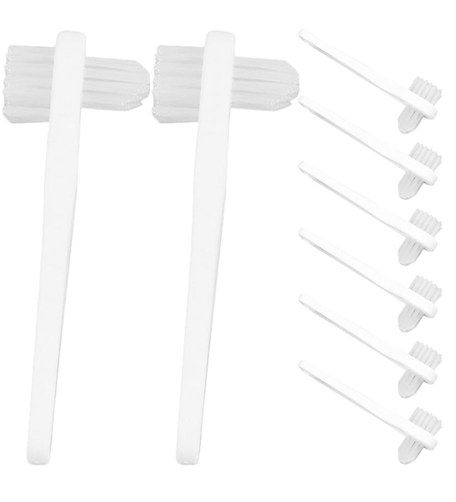 JECOMPRIS 8-Part Prosthesis Brush Set - Hard Solid Heads & Flat Bristles for Cleaning Artificial Teeth & Braces - Ideal for Dentures & Mouthguards - Buy Online on GoSupps.com