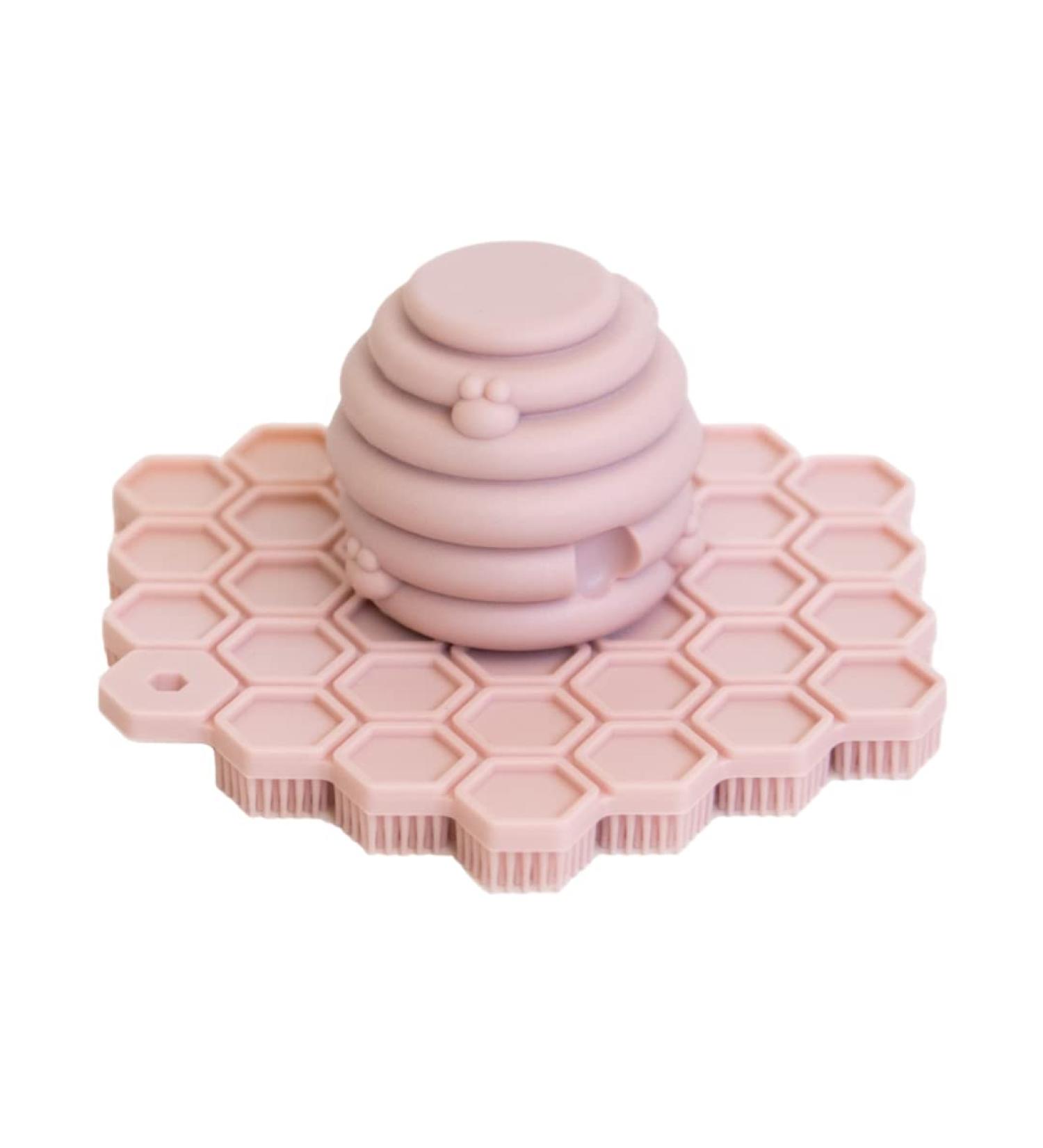 Big ScrubBEE Silicone Scrubber with Easy-Grip Handle - Rose | Soft Gentle Cleansing | 100% FDA Grade | 1 Count - Buy Online on GoSupps.com