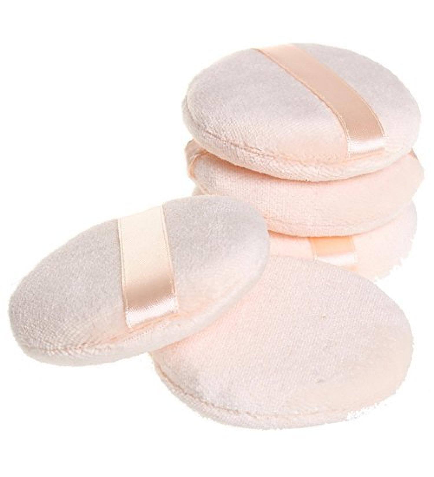 5-Piece Small Round Beige Makeup Blending Puff Set - Cosmetic Powder Puffs for Face Foundation Application (2.36inch) - Buy Online on GoSupps.com
