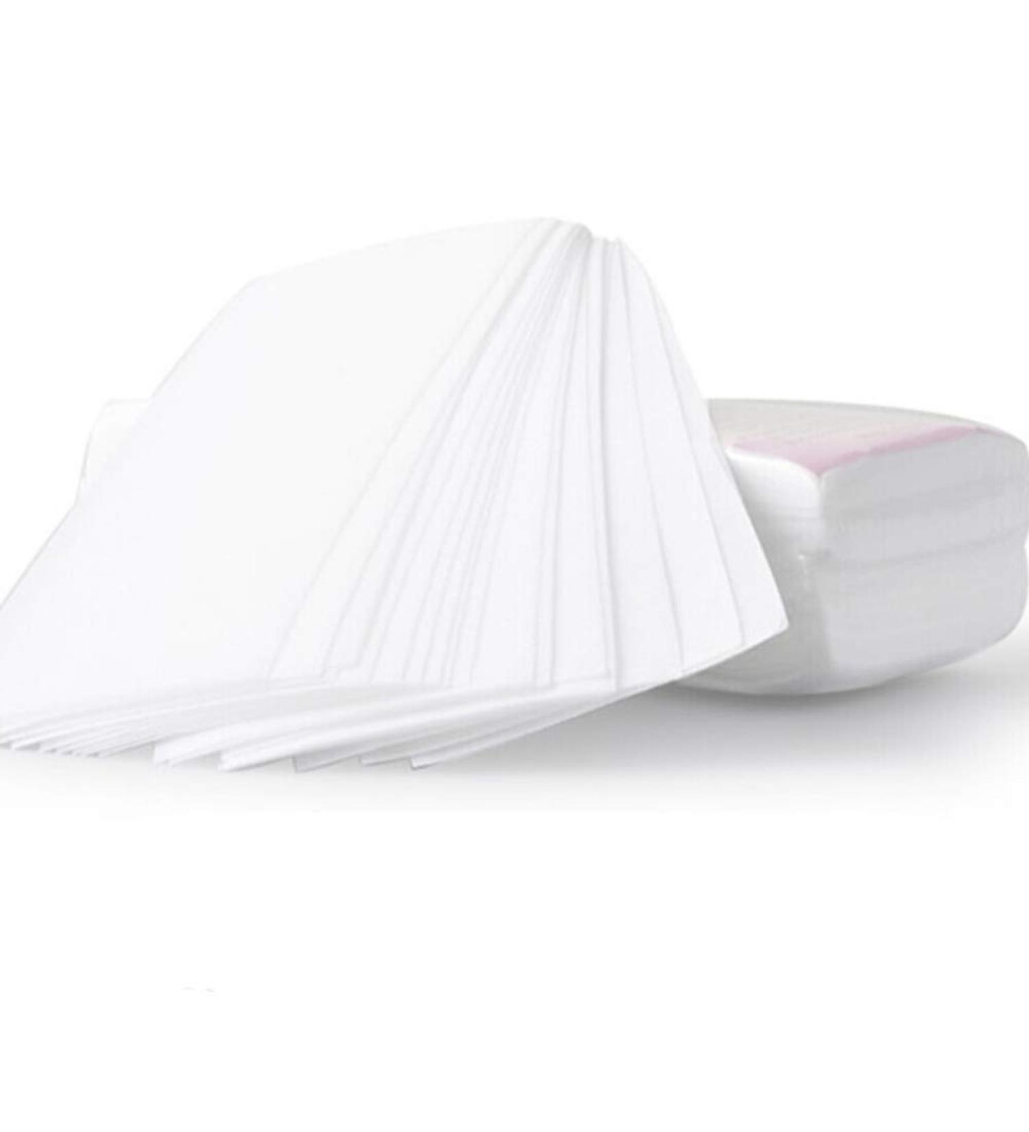 QUUPY 20X7CM 100 Sheet/Pack Disposable Professional Hair Removal Tool Depilatory Paper Nonwoven Epilator Women Wax Strip Paper Shaving Roll Waxing Smooth Legs - Buy Online on GoSupps.com