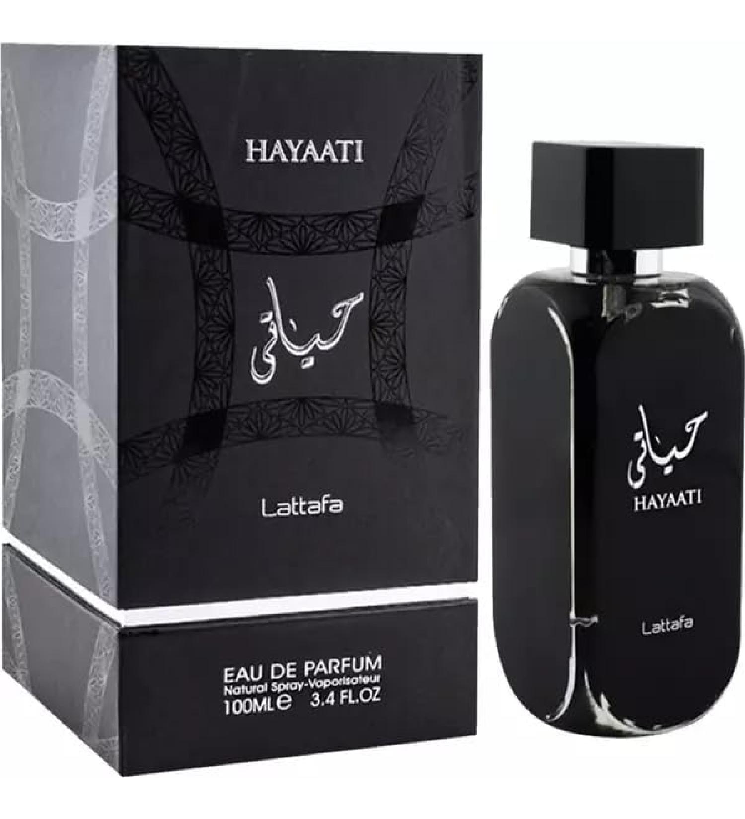 Luxury Arabic Hayaati Black Perfume For Men Women Long Lasting Eau De Parfum Fragrance Apple Bergamot Scent 100-ML 3.38 Floz Spray - Buy Online on GoSupps.com