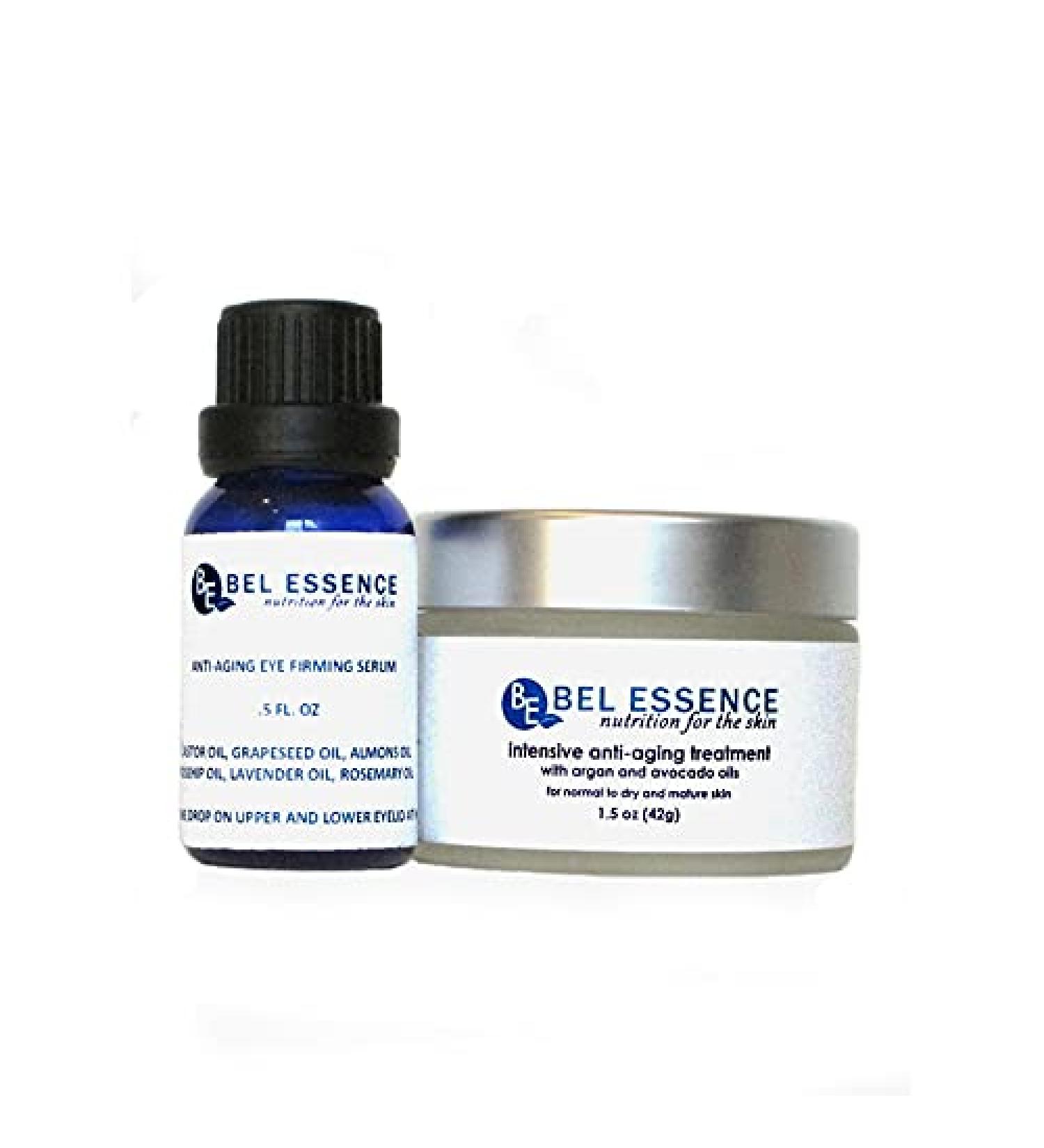 Anti-Aging Face Cream & Eye Serum Mini Set - Natural Hydrating Skin Care for Fine Lines & Firmness - 1.5 Oz / 0.5 Oz - International Shipping Available - Buy Online on GoSupps.com