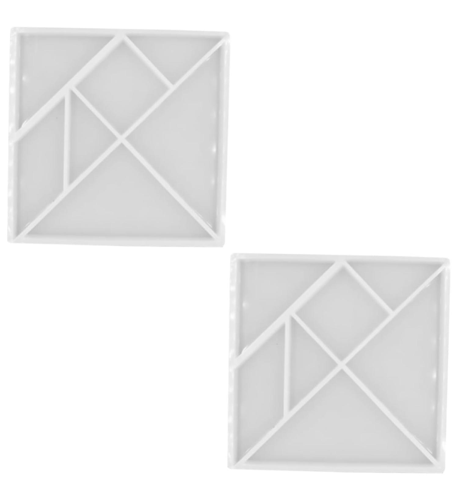 2 Pcs Tangram Mold Bracelets Jewelry Resin Jewelry Resin Silicone Moulds Chocolate Molds Silicone Ice Cube Moulds Puzzles Casting Mold Resin Molds Silica Gel Ice Cubes Accessories As Shownx2pcs 11.5X11.5CMx2pcs - Buy Online on GoSupps.com