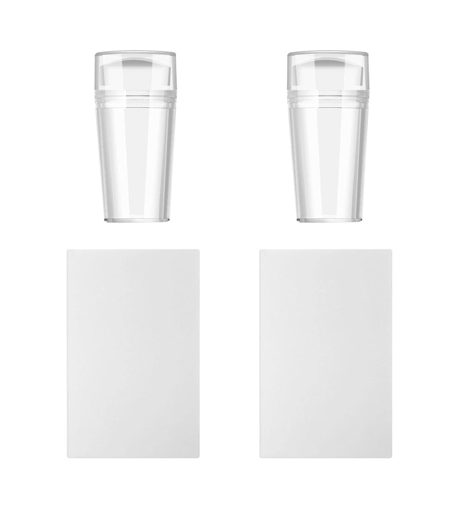 Buy Nail Art Stickers for Women | Party Decor & DIY French Nail Templates - 2 Sets of Washable Silicone Stamps for Beauty Salons - Buy Online on GoSupps.com