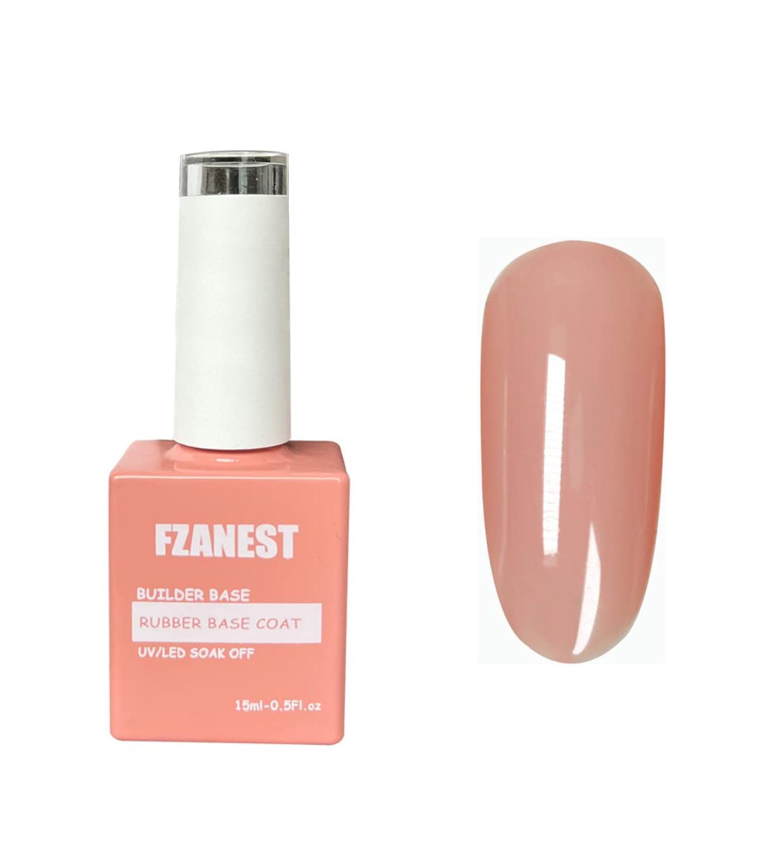 FZANEST Rubber Base Gel 15ml - Sheer Nude Color Builder Extension Coat for Elastic Nails - Buy Online on GoSupps.com