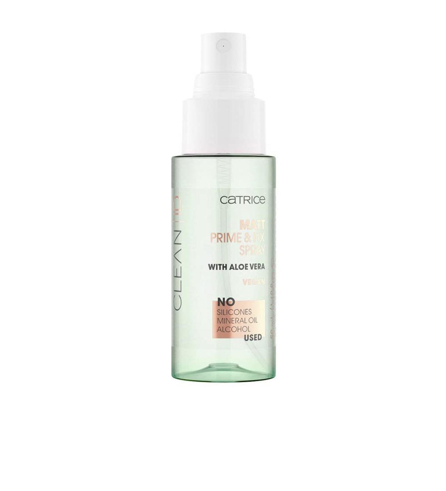 Catrice Clean ID Matt Prime & Fix Spray Face spray transparent for combination skin priming matting fixing refreshing translucent vegan nanoparticles free (50ml)