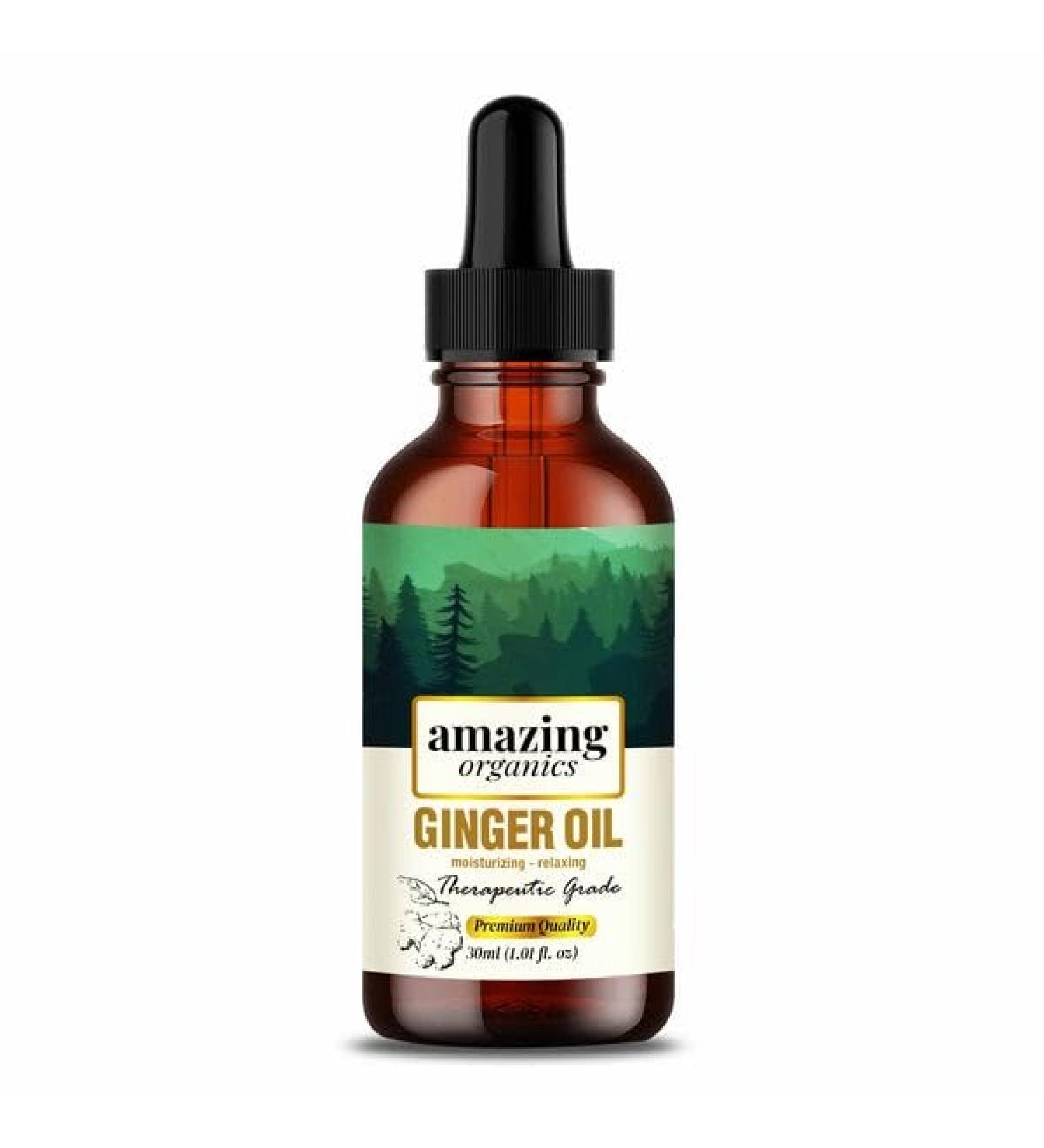 Ginger Essential Oil - Energizing Aroma Therapeutic Grade for Aromatherapy & Massage - Best International Shipping - Buy Online on GoSupps.com