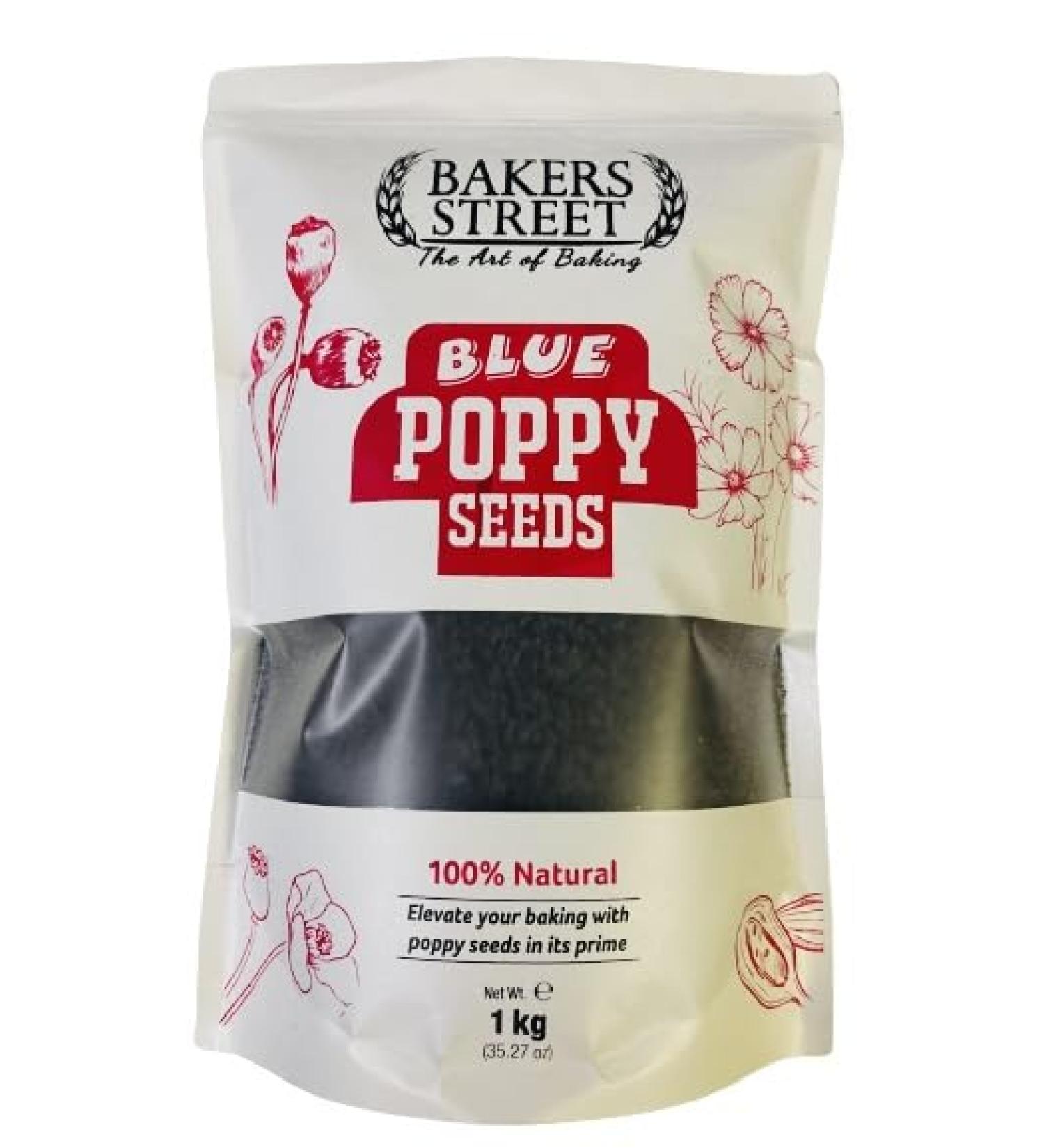 Blue Poppy Seeds 3X1Kg (3Kg)| A2 Bakers Grade | Mechanically cleaned and packed Raw Blue Poppy Seeds | Non-GMO | Suitable For Vegan/Vegetarian and Halal - Buy Online on GoSupps.com