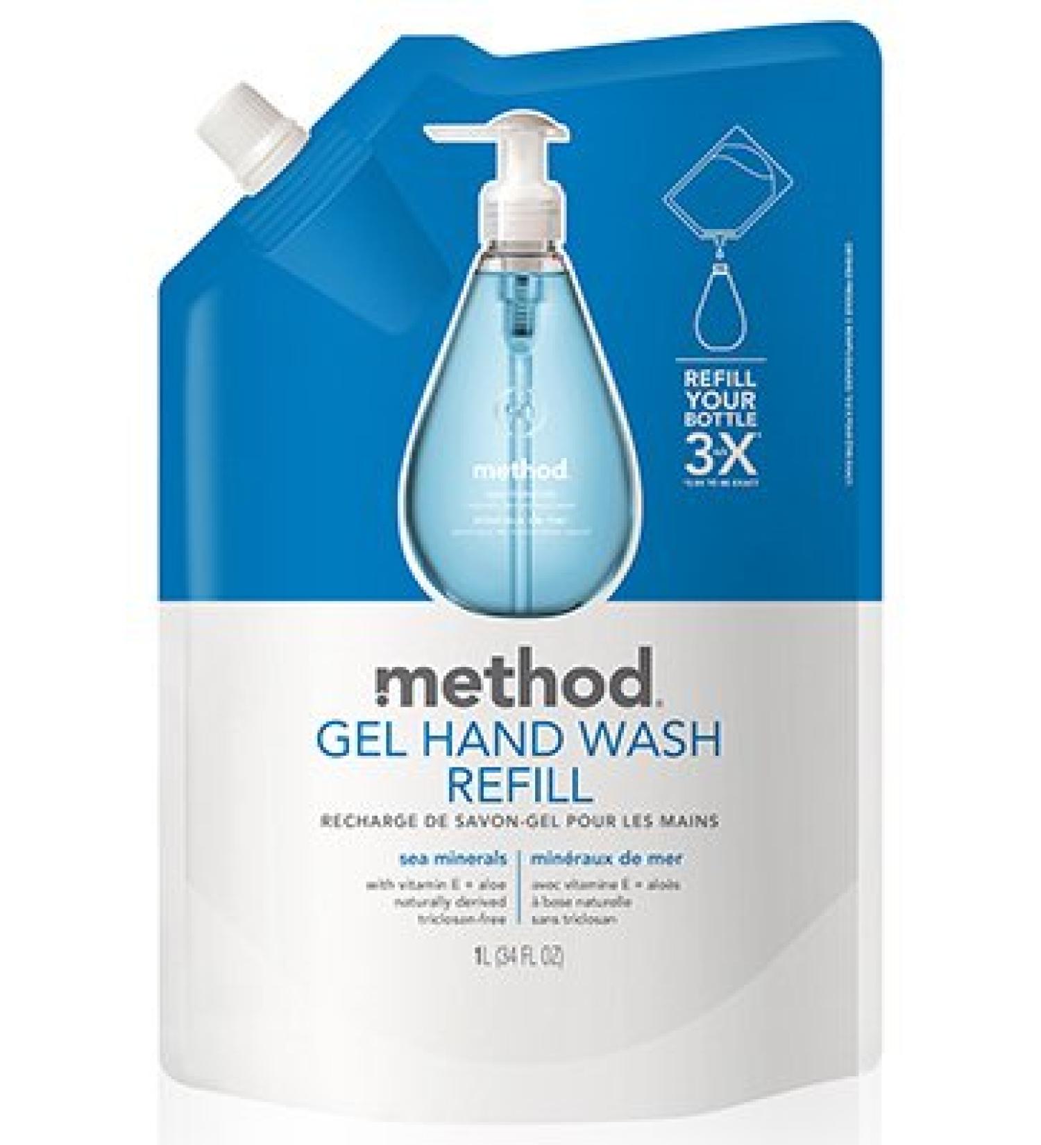 Gel Hand Wash Refill Sea Minerals 34 oz Pouch 6/Carton