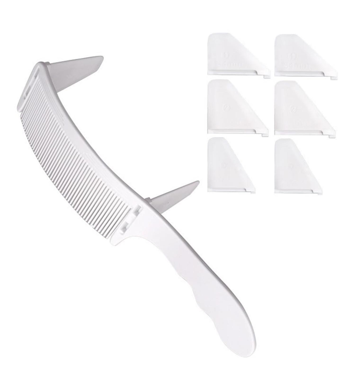 zabeto 1Set Positioning Comb Barber Hair Cutting Comb Salon Hairdressing Clipper Curved Comb for Men Hair Styling Tool White - Buy Online on GoSupps.com