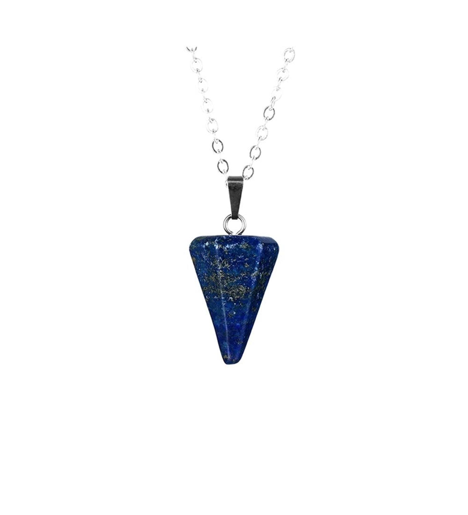 Crystal Decoration Fashion Natural Reiki Pendant Crystal Amulet Gemstone Hexagon Pyramid Necklace Charm Gift Jewelry Stone (Color : 7) - Buy Online on GoSupps.com