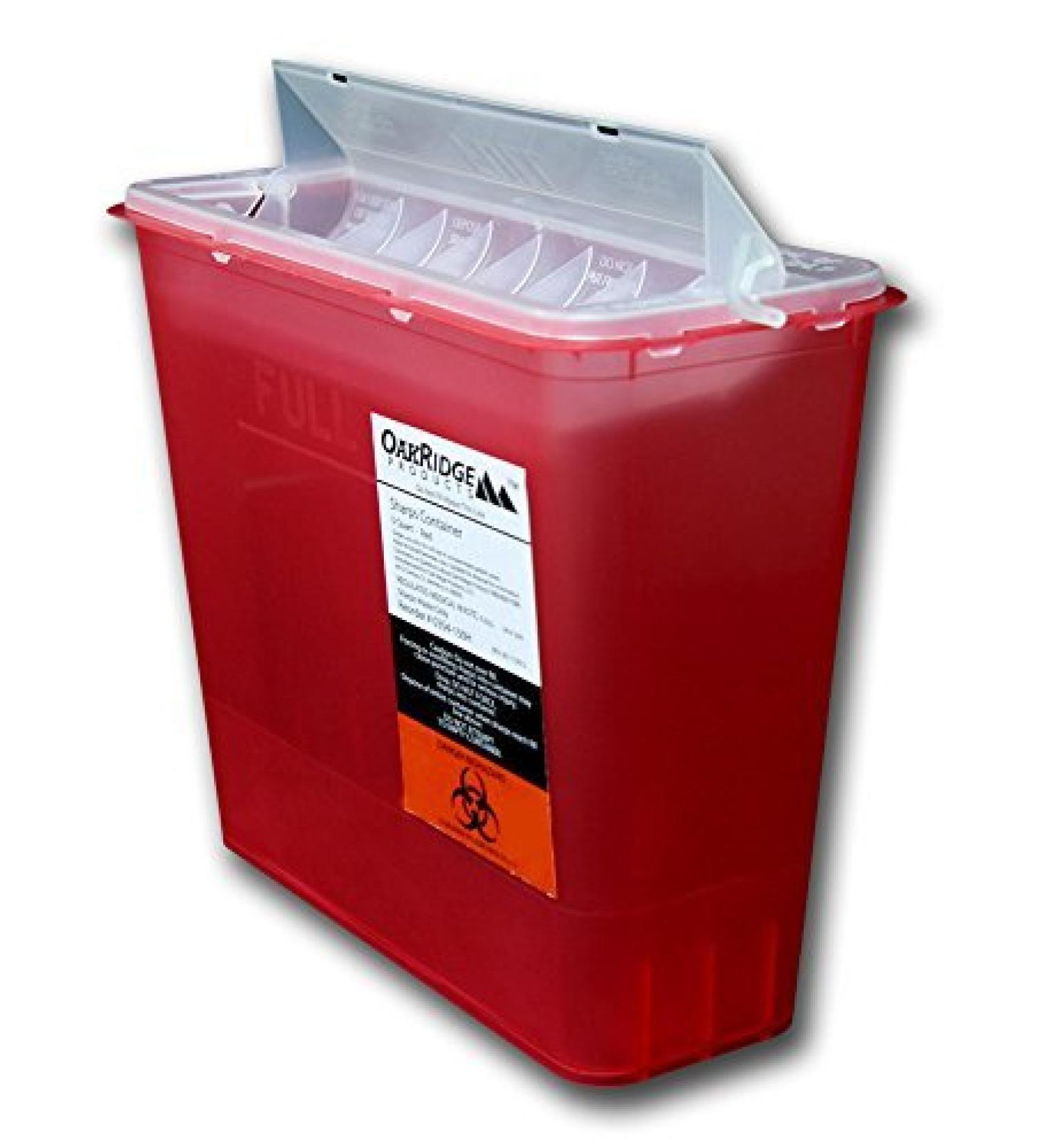 5 Quart OakRidge Products TouchFree Sharps Disposal Container - Buy Online on GoSupps.com