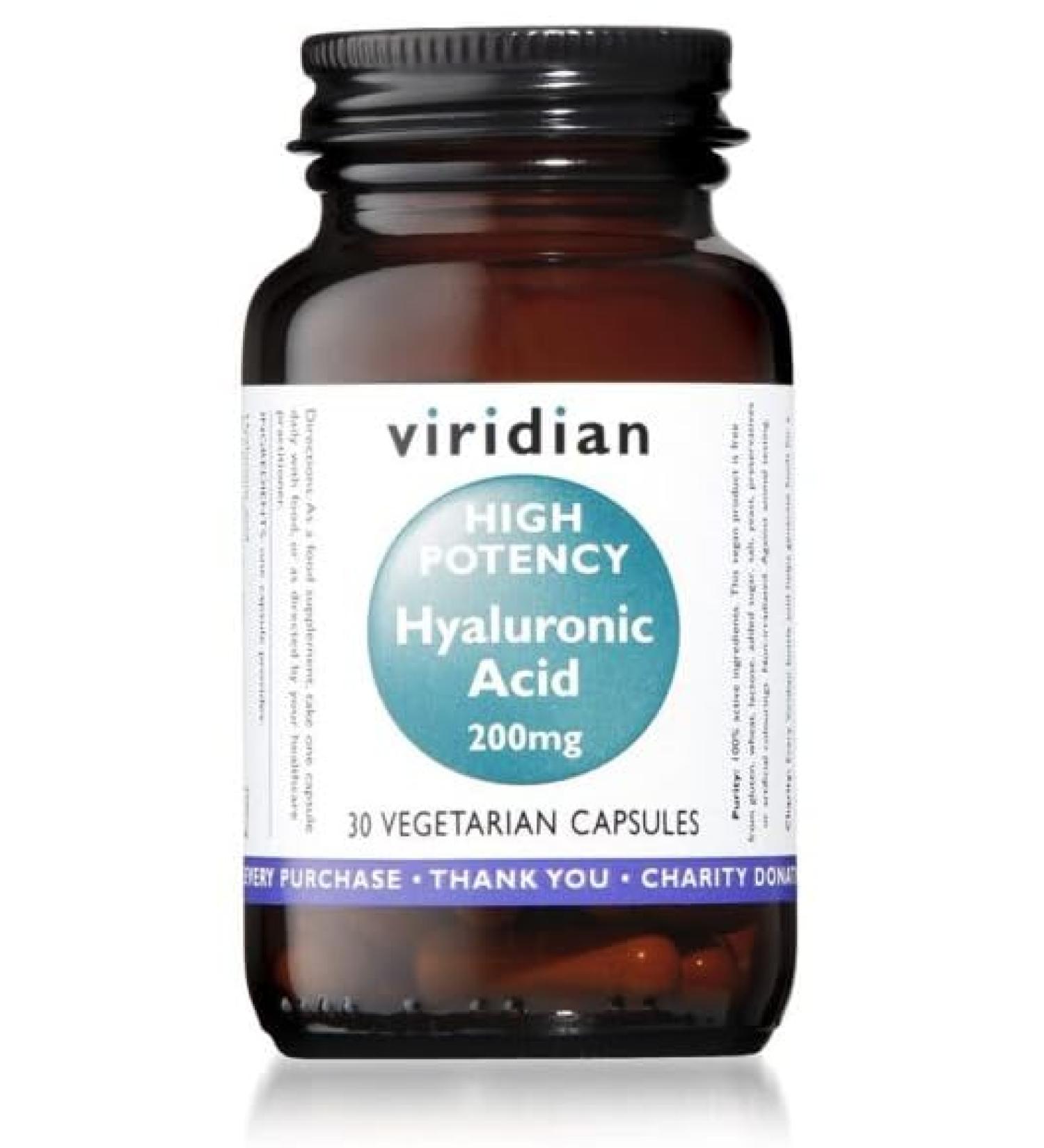 Viridian Hyaluronic Acid 200Mg. 30Cap.Veg. 200 g