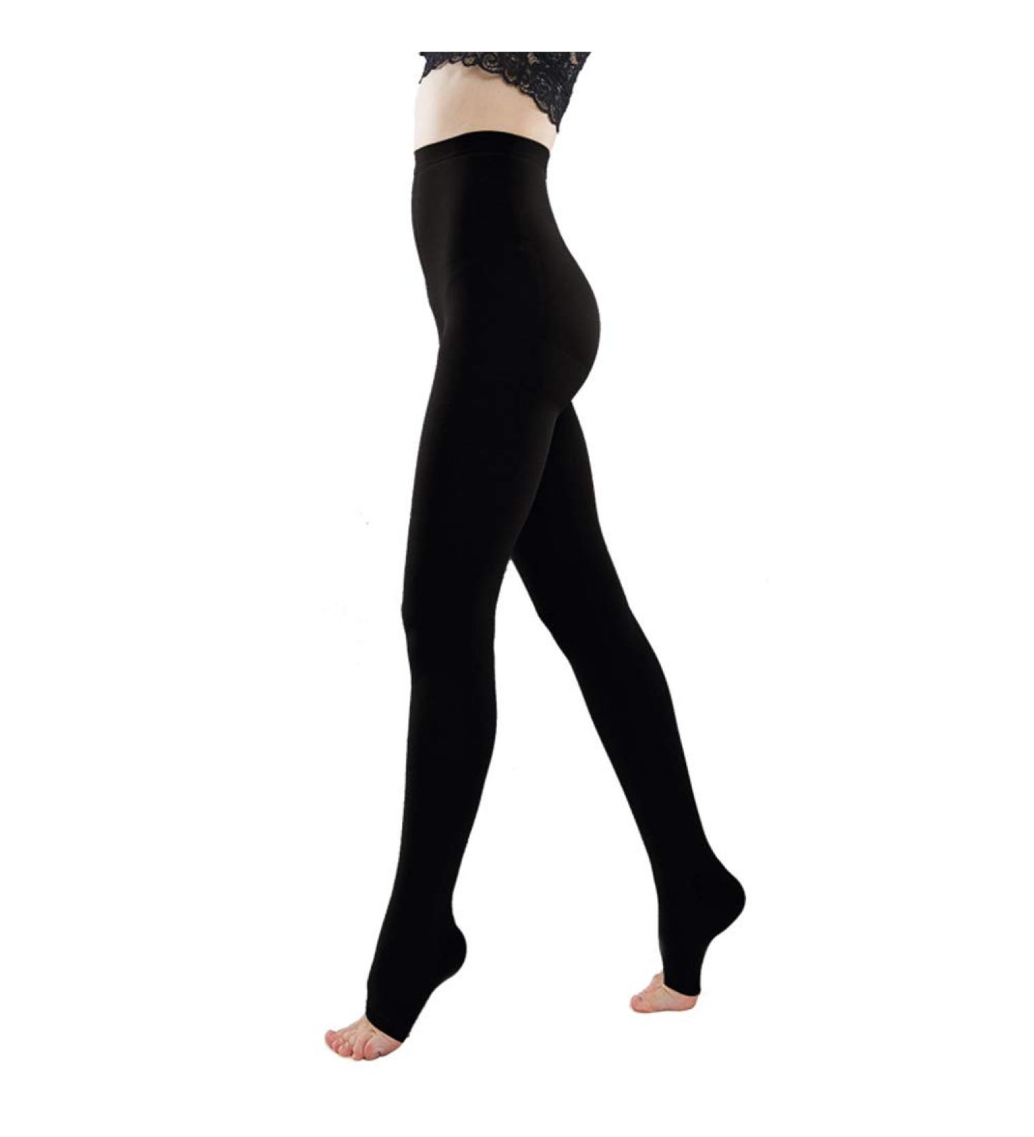 Haodasi Women Compression Pantyhose XX-Large | 23-32mmHg Medical Support Stockings for Varicose Veins - Black | Open Toe - Buy Online on GoSupps.com