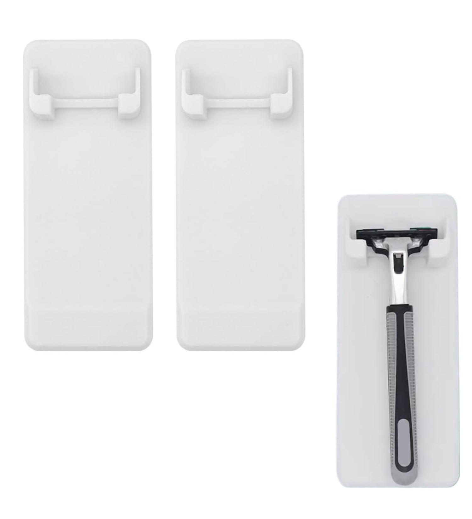 Shop NHPY Waterproof 2-Piece Razor Holder - Self-Adhesive Shower Bracket | No Drilling Perfect Bathroom Storage - Buy Online on GoSupps.com