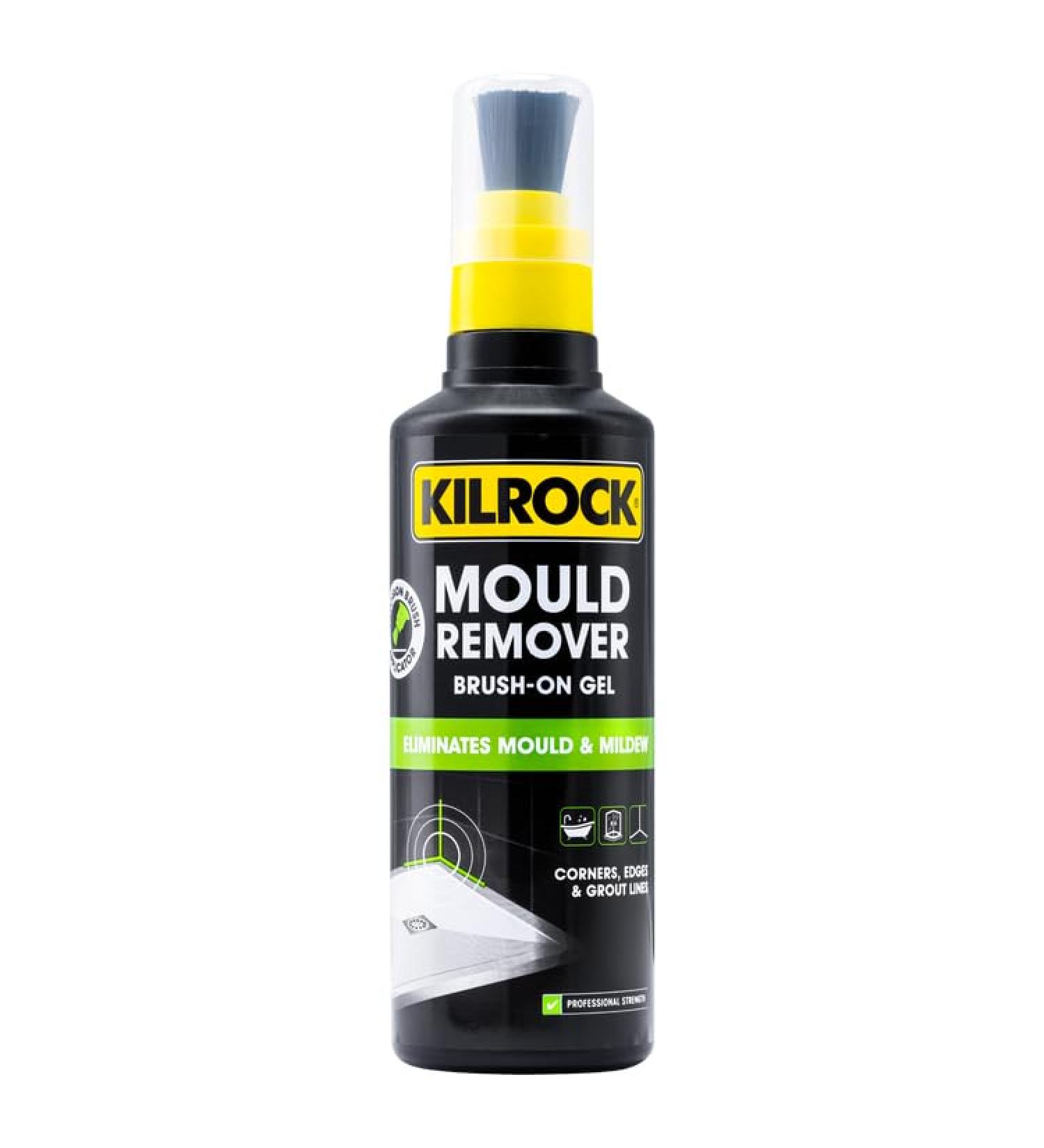Mould Remover Mould & Mildew Cleaner Removes Fungi Mould Spores on Tiles Floor Wall (250ml Mould Remover Brush on Gel)