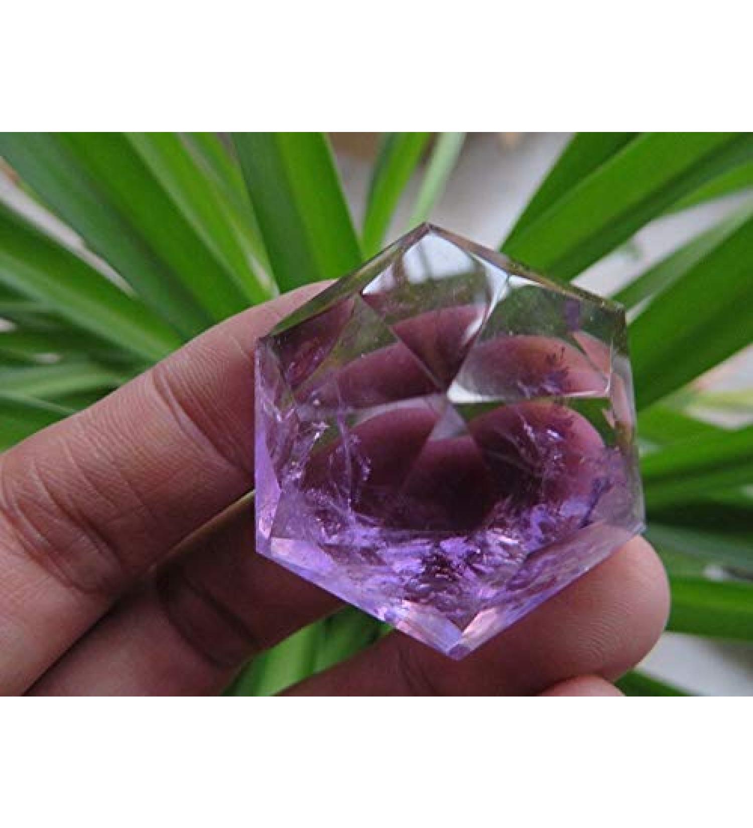 Natural Amethyst Quartz Crystal Merkaba Star Carving Art 30.6g JZIGTDEM - Buy Online on GoSupps.com