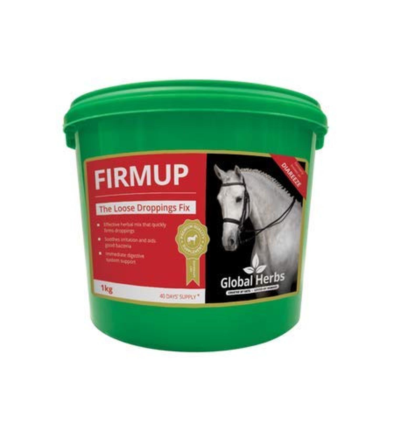 Global Herbs FIRMUP FORMERLY GASTROFIX EQUINE HORSE PONY (1KG) REPLACES DIAREEZE
