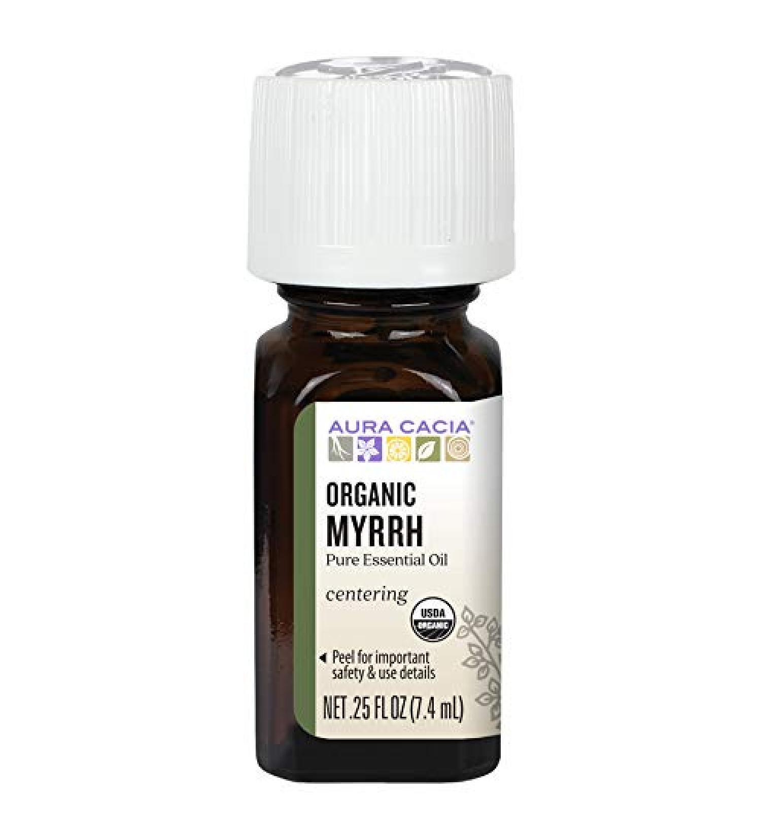 Aura Cacia 100% Pure Myrrh Essential Oil | Organic & GCMS Tested | 7.4ml - Buy Online on GoSupps.com
