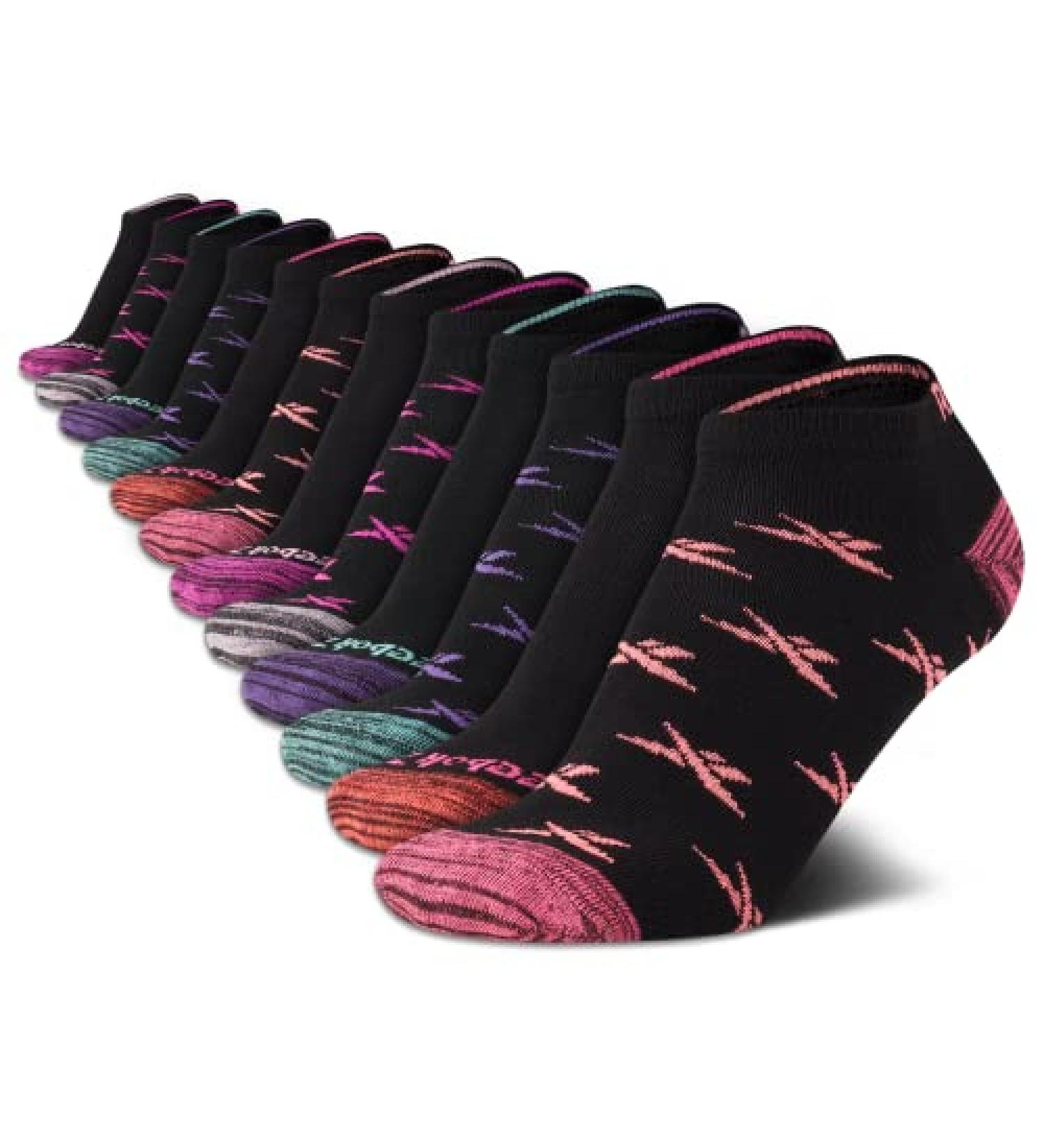 Reebok Girls Lightweight Comfort Athletic Low Cut Socks (12 Pack) - Black Logo - Medium - Buy Online on GoSupps.com