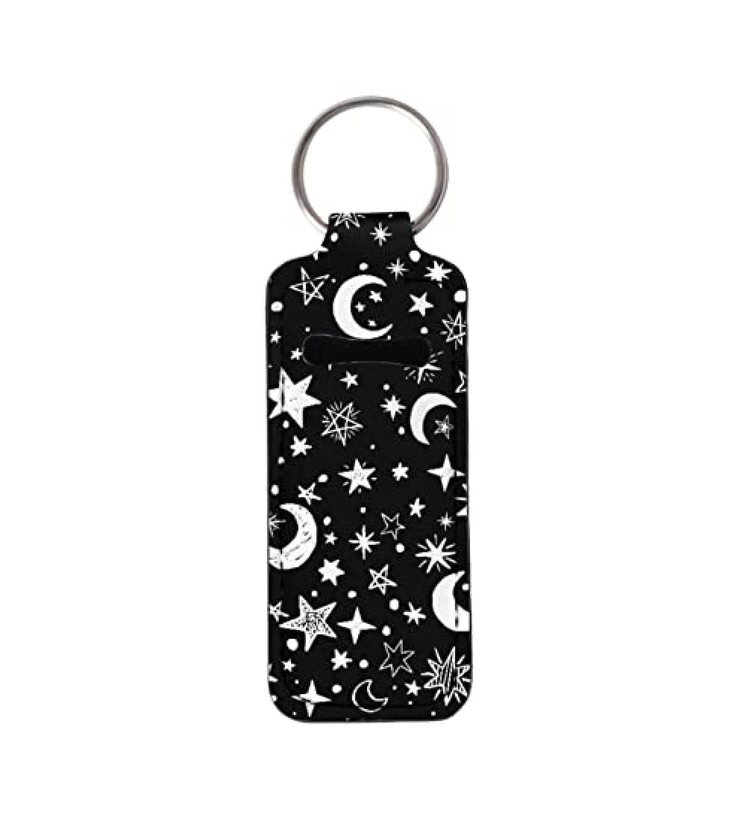 Suhaziia Chapstick Holder Keychain - Clip-on Lip Balm Pouch for Men and Women | Moon Star Design for Lipstick Tracking and Protection - Buy Online on GoSupps.com