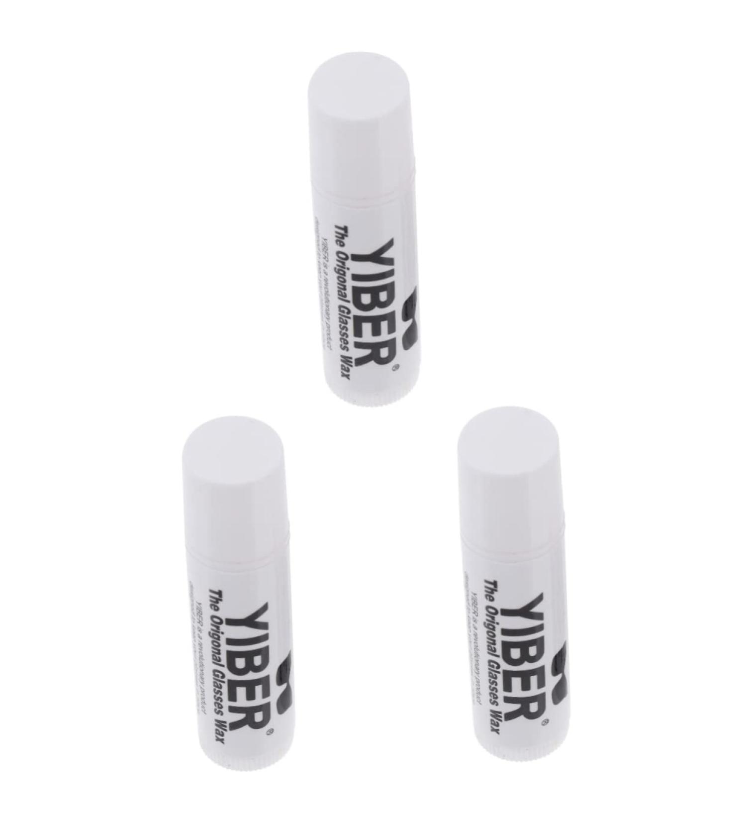 Minkissy 3-Pack Anti-Slip Wax for Sunglasses | Easy Wear Non-Slip Protection | White Plastic Polishing for Sports Glasses | 6.65x1.65cm - Buy Online on GoSupps.com