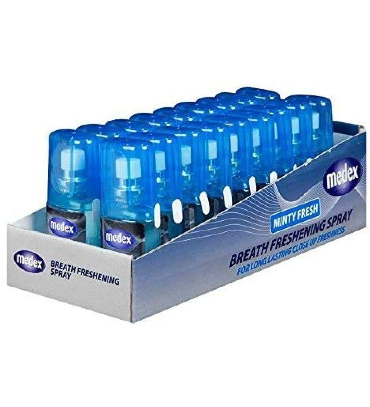 3 X MEDEX 20ml Minty Fresh Breath FRESHENER Mouth Spray Bad Breath Long Lasting