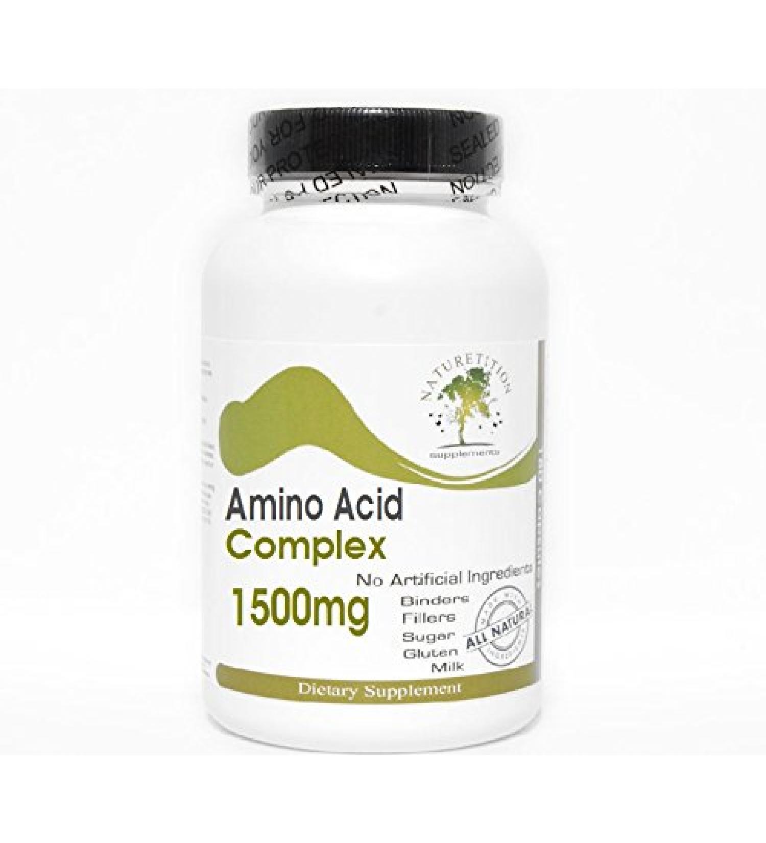 Amino Acid 1500mg Complex 200 Capsules - No Additives Naturetition Supplements
