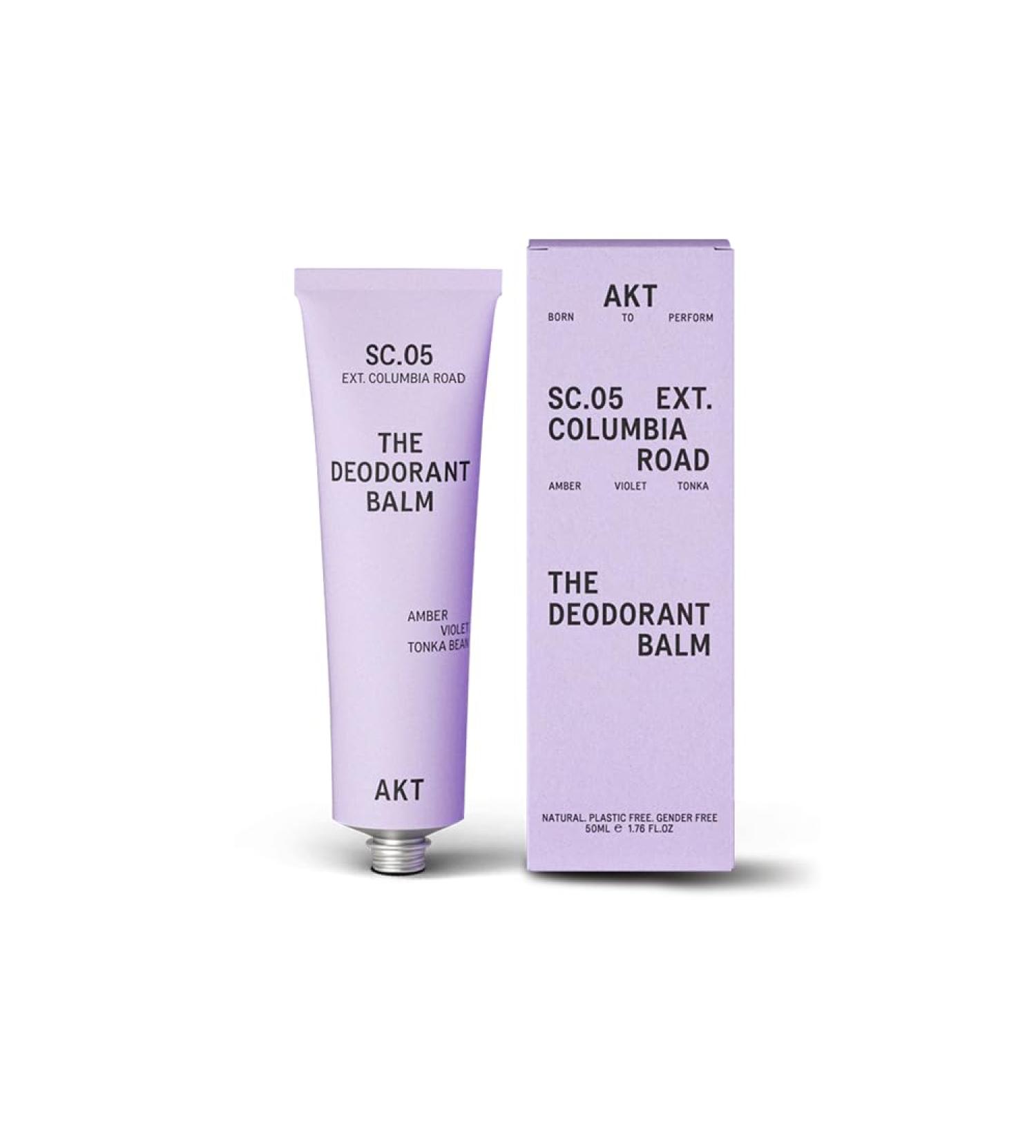 AKT THE DEODORANT BALM. Award winning multi-use natural deodorant. Plastic Free. Gender Free. Aluminum Free. 100% effective 1 tube lasts up to 3 months. SC.05 COLUMBIA ROAD. 1.7 Ounce SC.05 COLUMBIA ROAD: Amber Violet Tonka - Buy Online on GoSupps.com